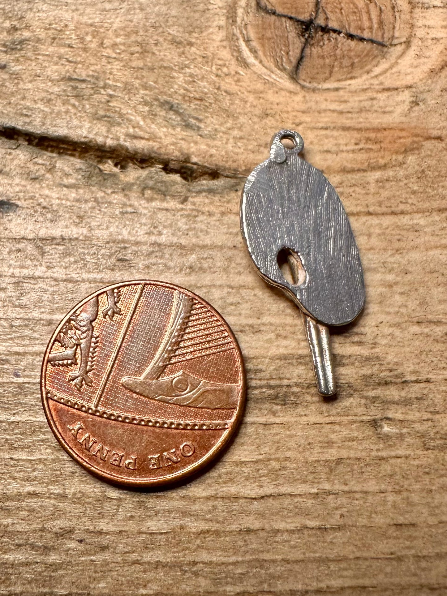 Vintage Paint Pallet 925 Silver Charm Pendant
