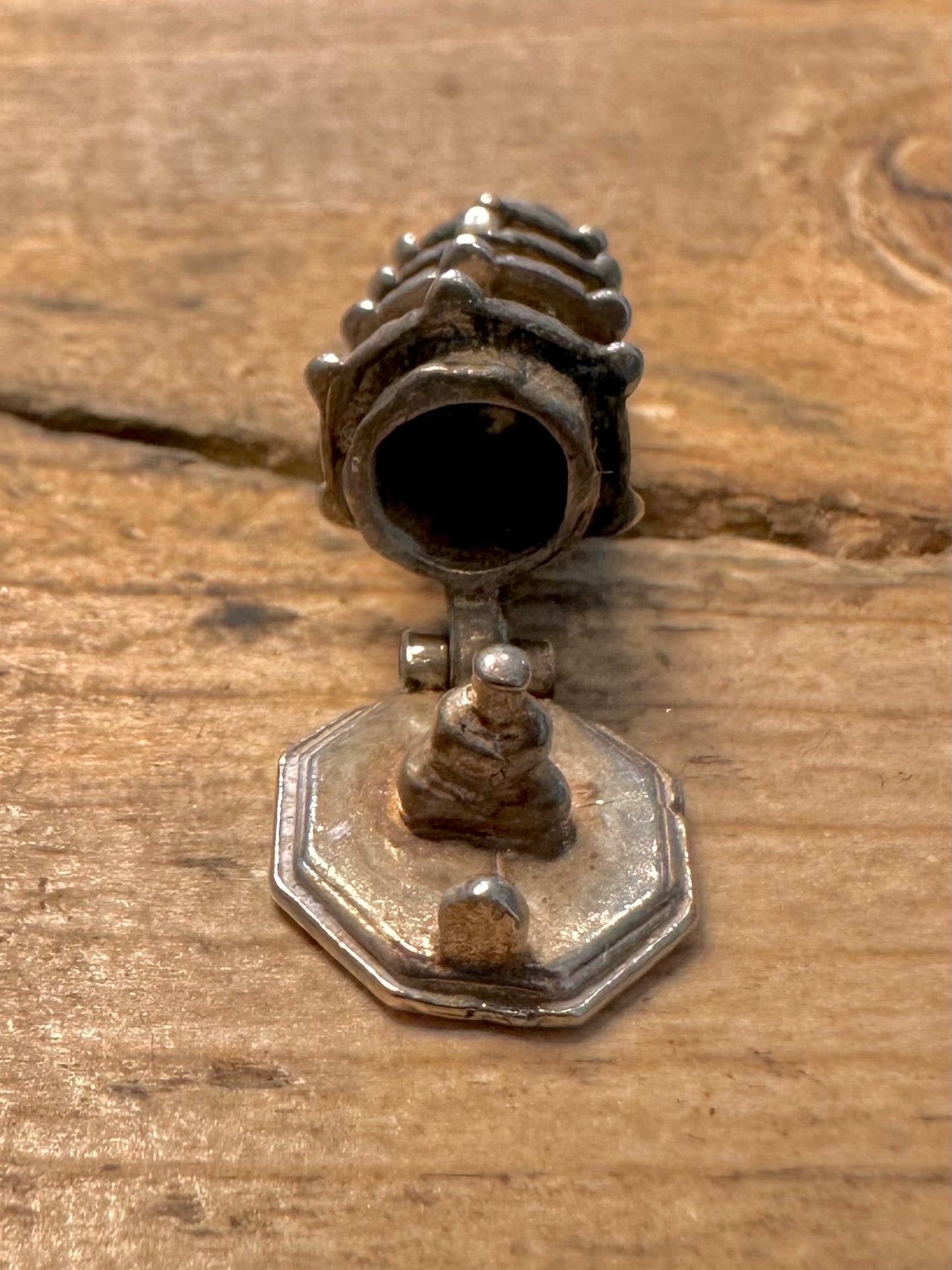 Vintage Pagoda Buddha Articulated 925 Silver Charm Pendant