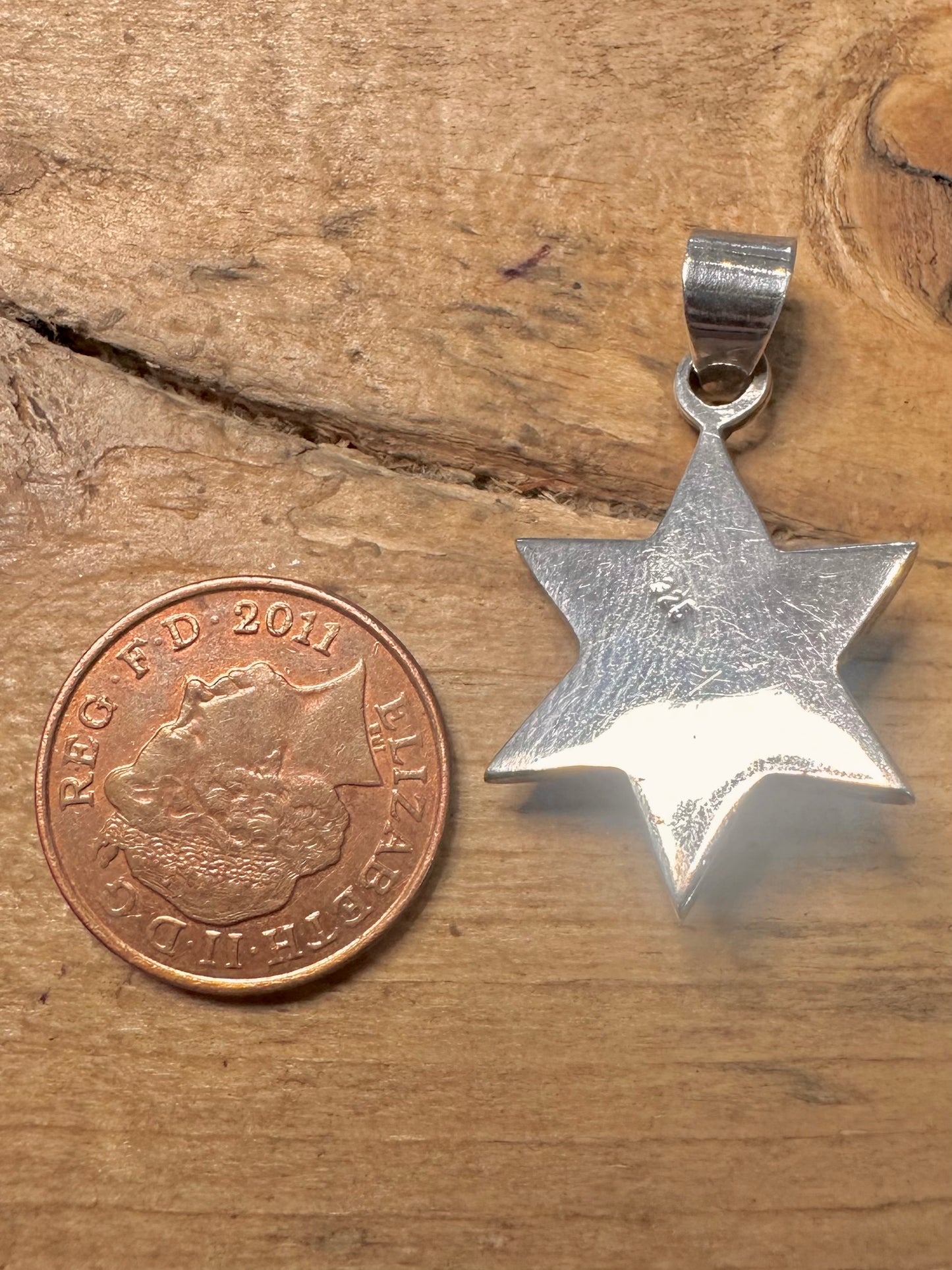 Vintage Turquoise Star 925 Silver Pendant