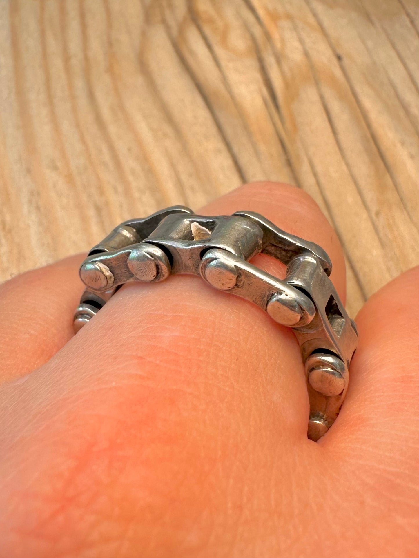 Vintage Cable Chain 925 Sterling Silver Size Y1/2 Ring