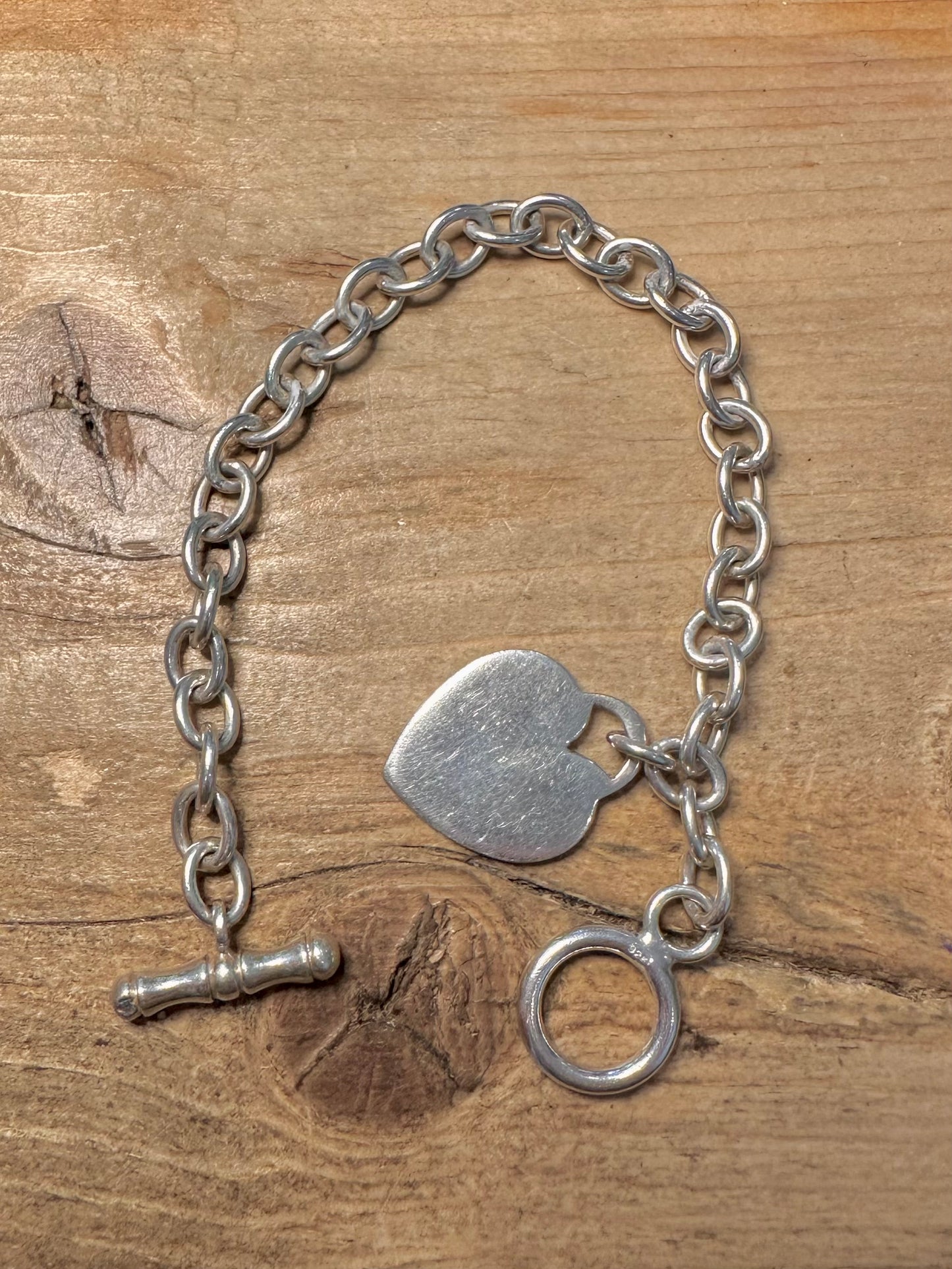 Vintage Belcher T Bar Clasp 925 Silver 7.3 inch Bracelet