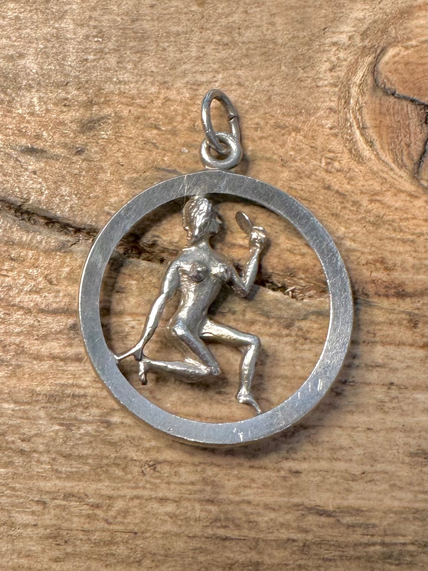 Vintage Virgo Zodiac Sign Women 925 Silver Pendant