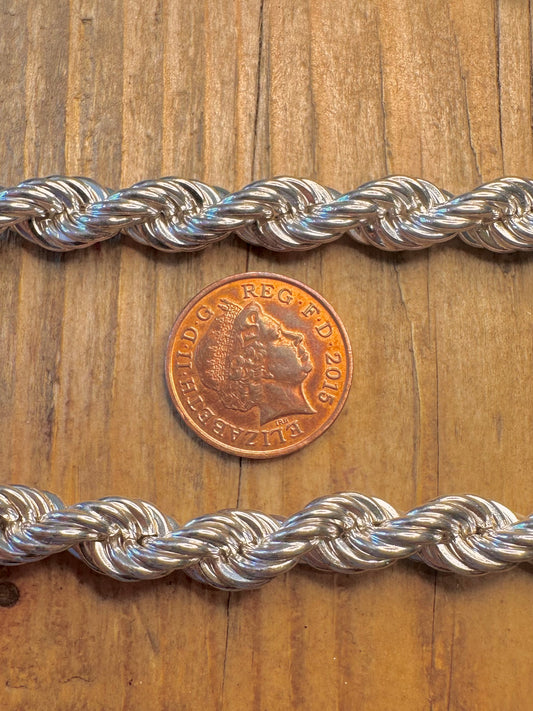 Chunky Rope Chain 925 Sterling Silver 19.5 inch Necklace