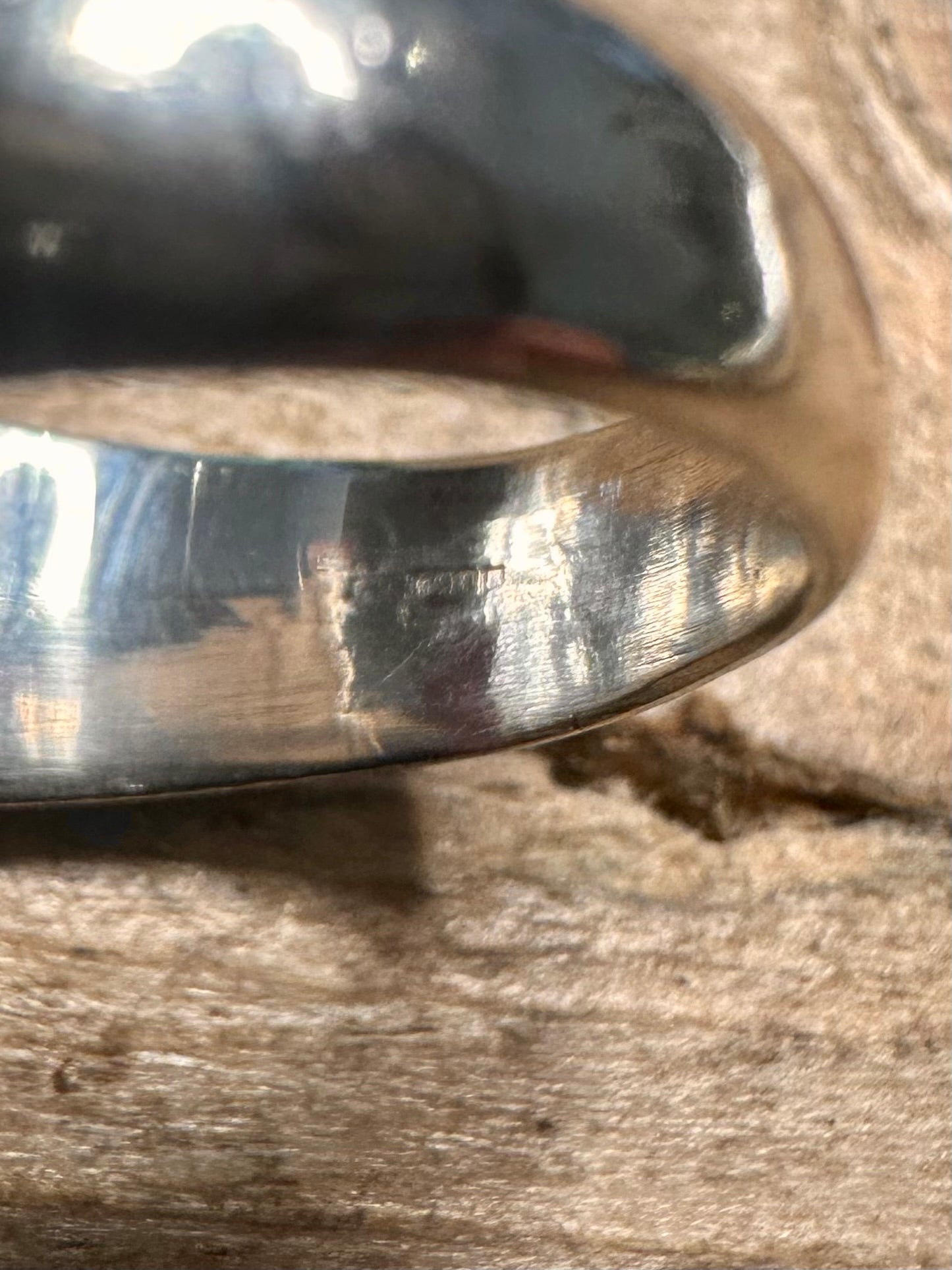 Vintage Pink Quarts Chunky 925 Silver Size O Ring