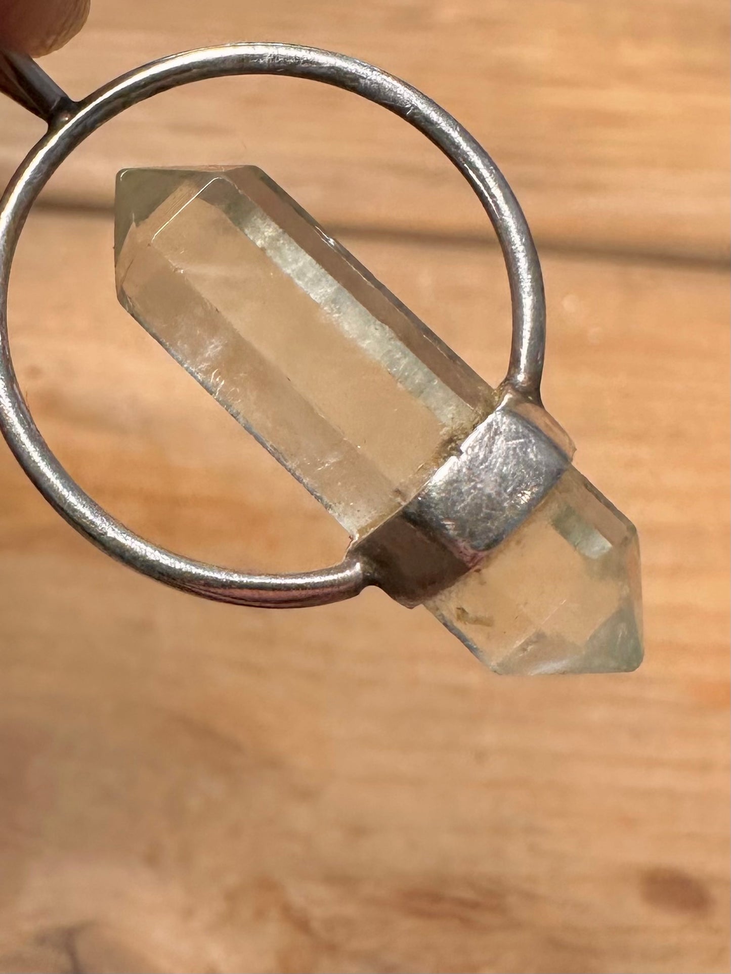 Modern Quarts Circle 925 Silver Pendant