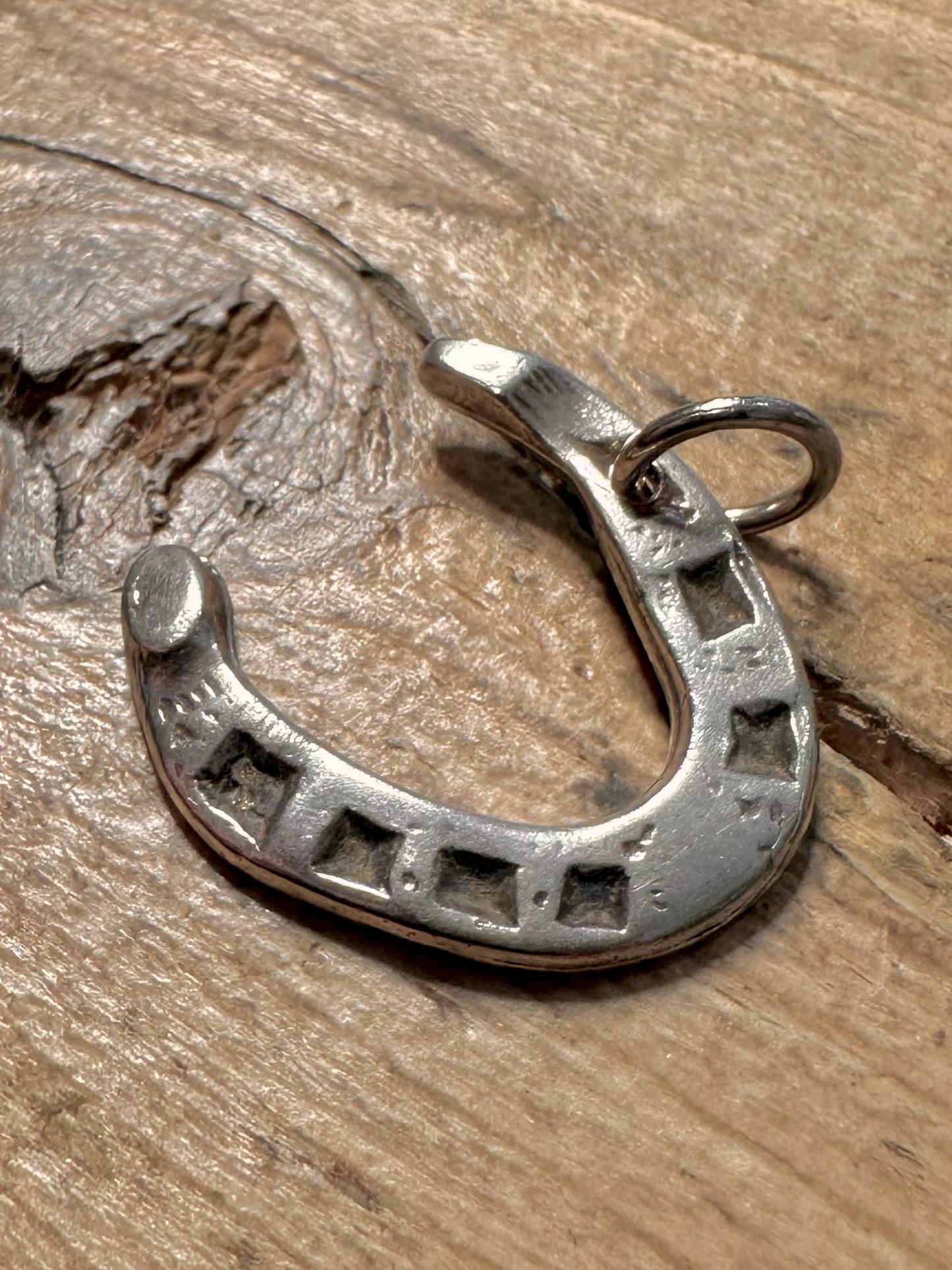 Vintage 1935 Horseshoe Good Luck Made in England 925 Silver Pendant