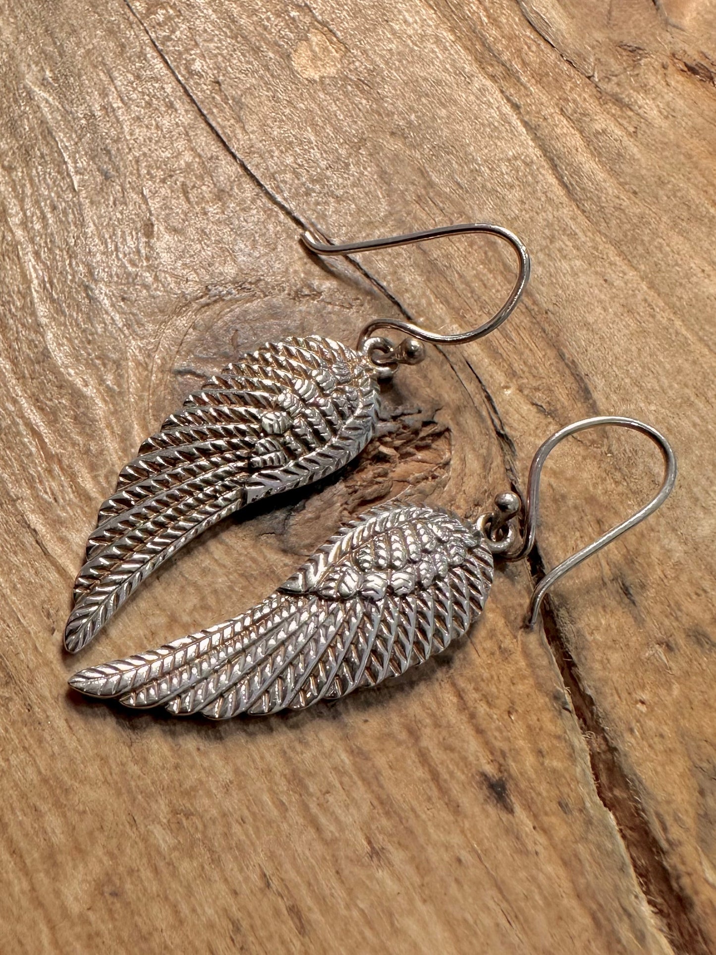 Vintage Wings 925 Silver Earrings