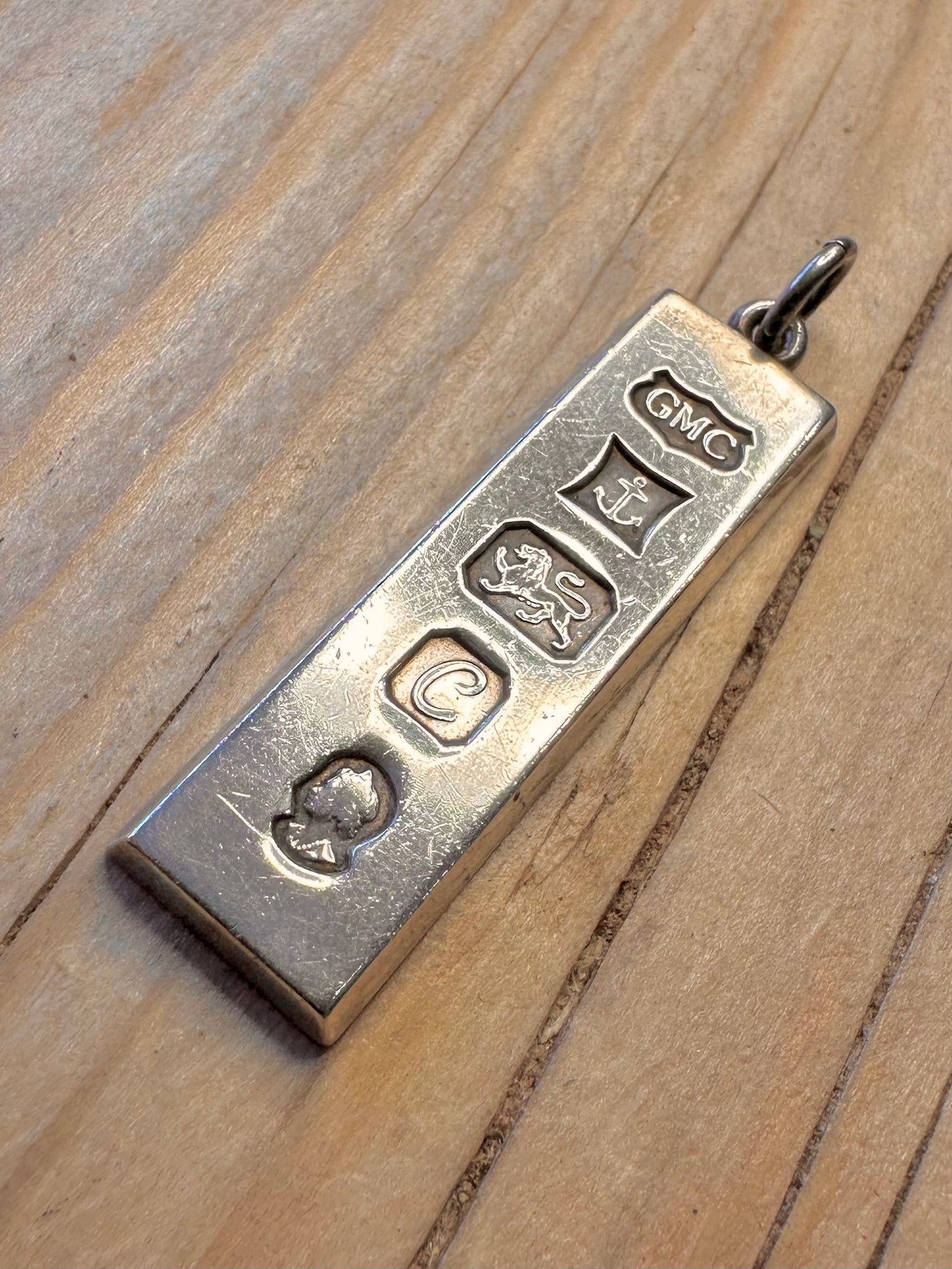 Vintage 1977 GMC Ingot Jubilee 925 Silver Pendant