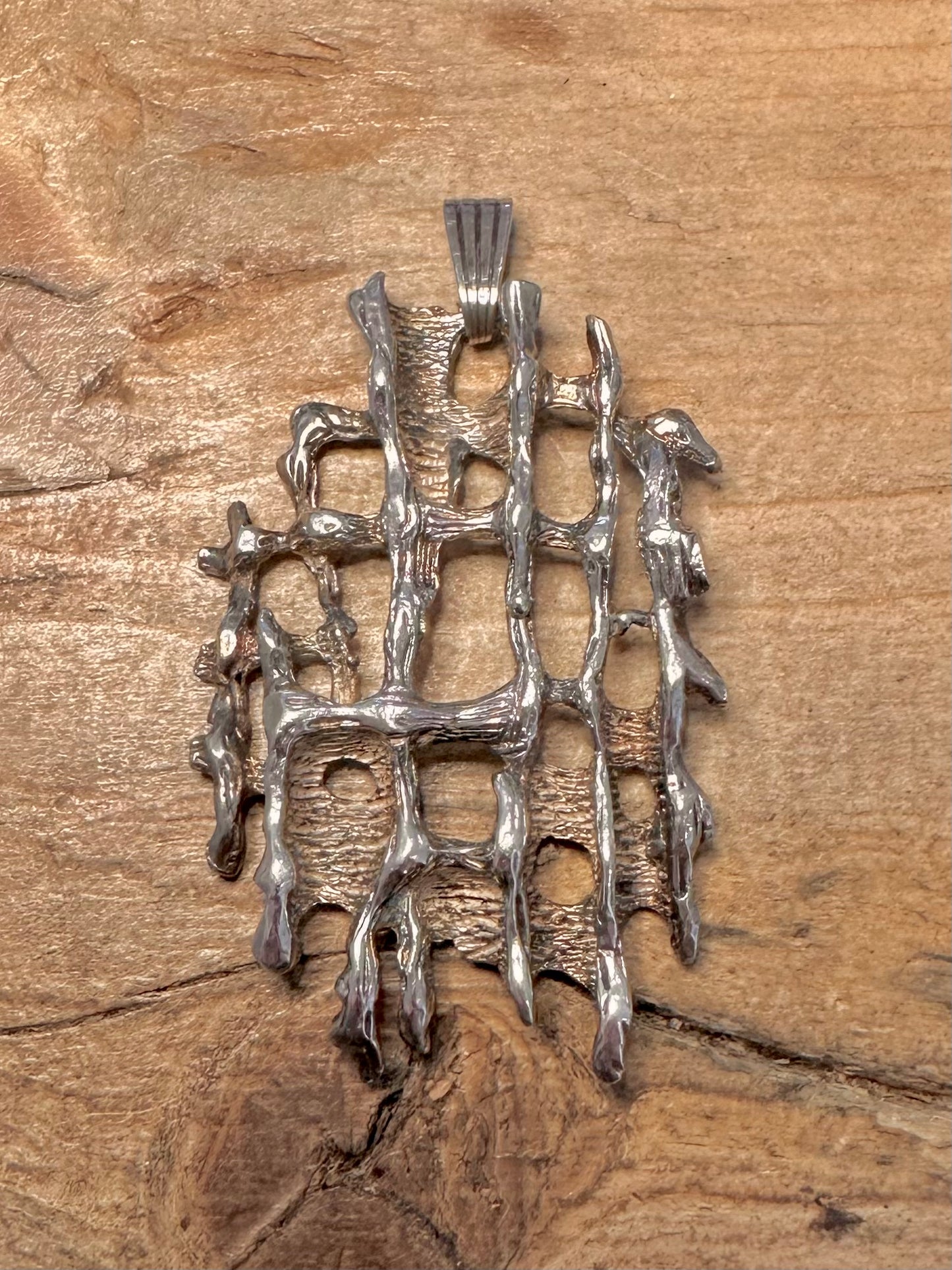 Brutalist 1976 Maker EFC 925 Silver Raw Pendant