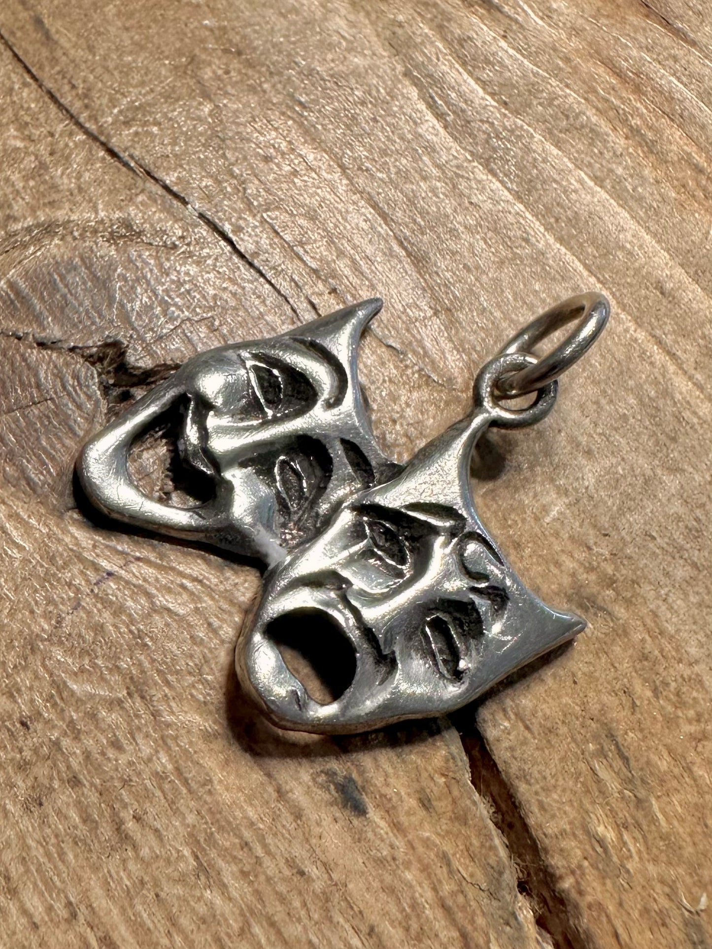 Vintage Comedy and Tragedy 925 Silver Pendant