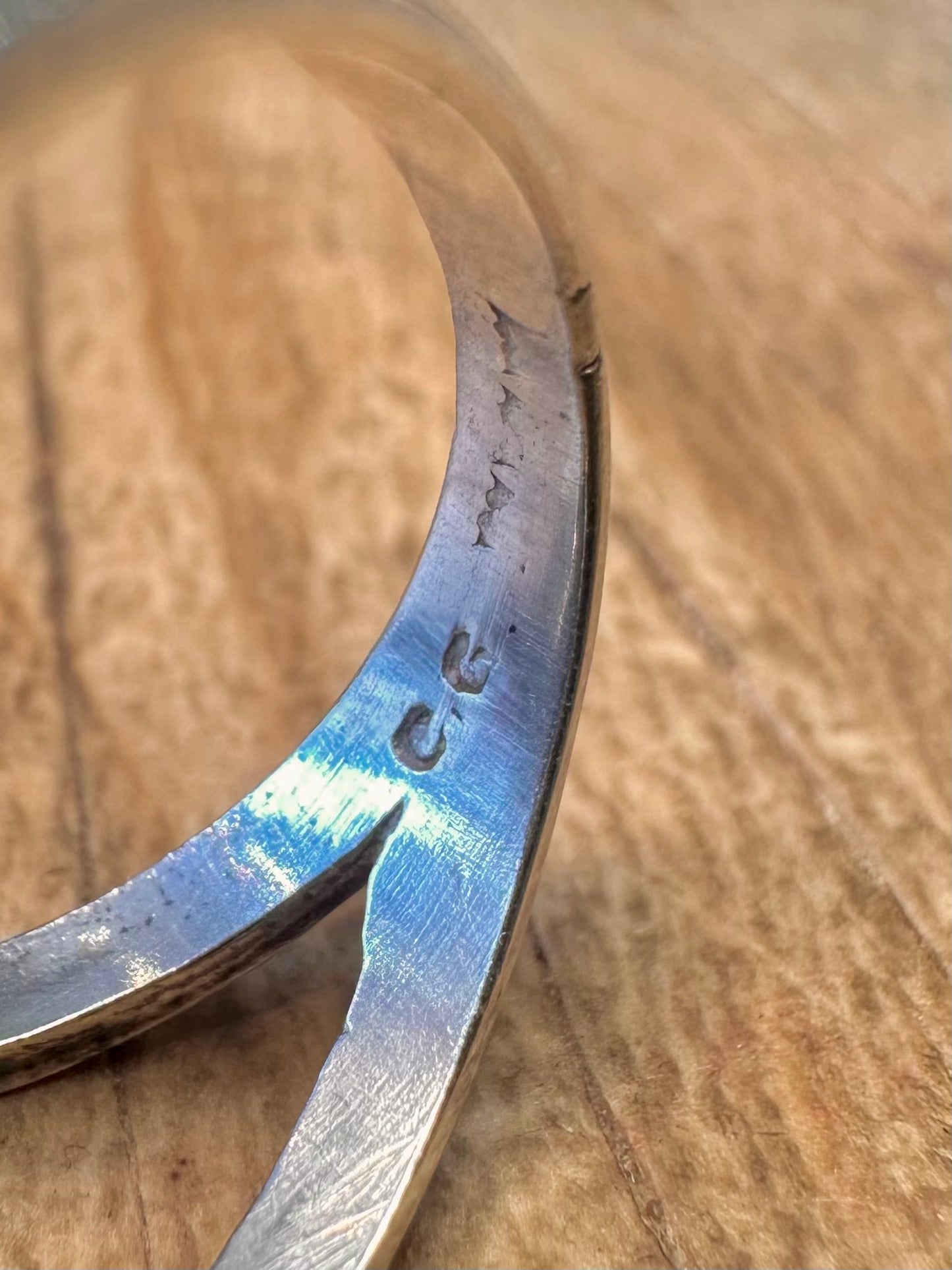 Vintage Millefleur Glass 925 Sterling Silver Size P Ring