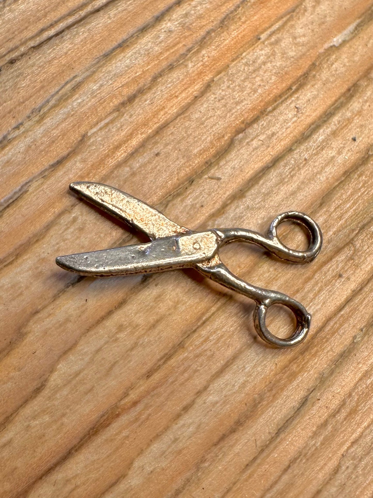 Vintage Scissors 925 Sterling Silver Charm Pendant