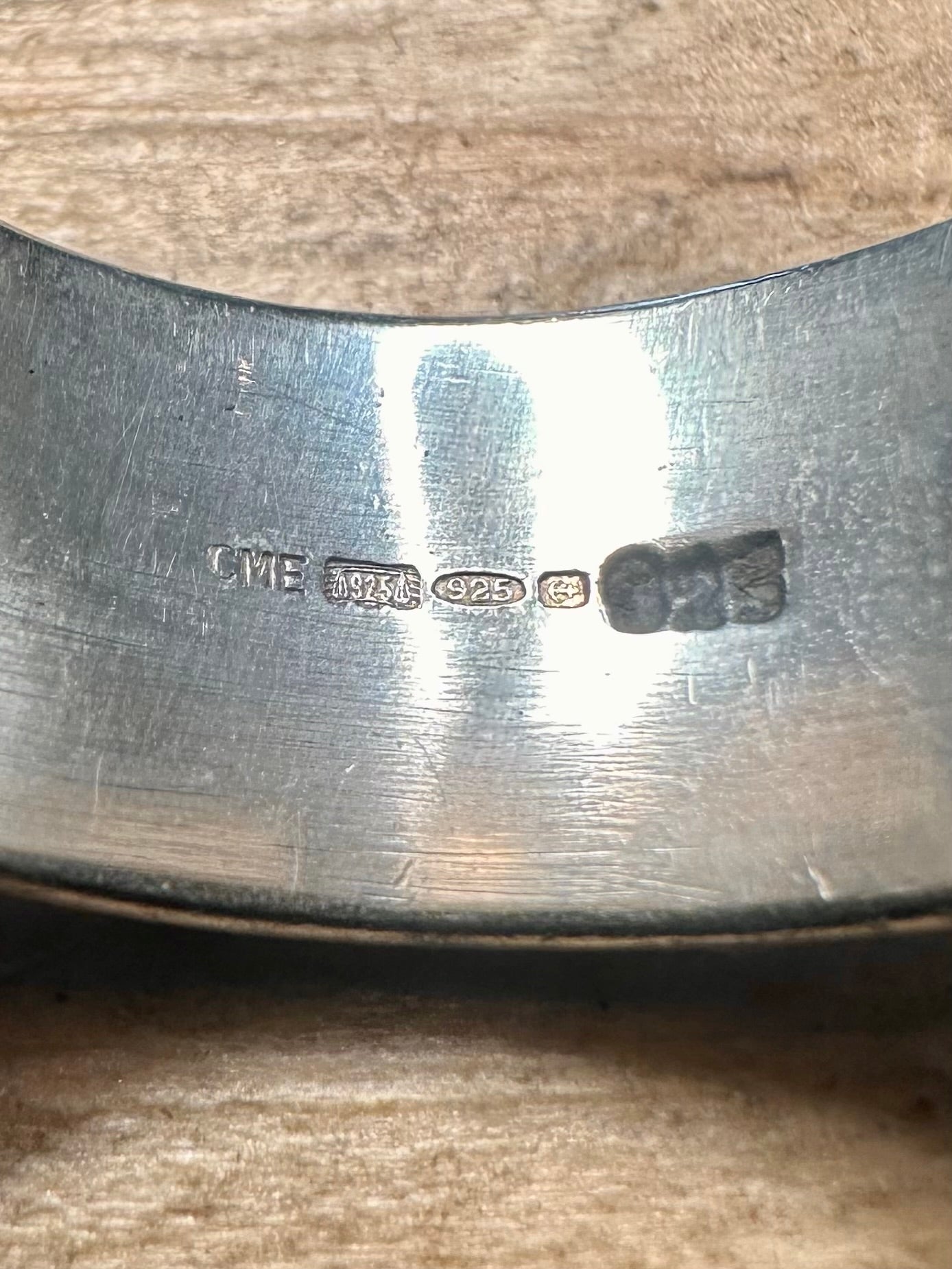 Vintage Chrome Hearts Style Band 925 Silver Size V1/2 Ring