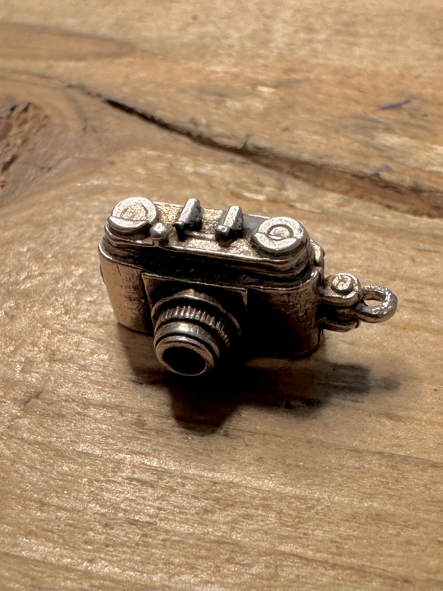 Vintage Articulated Camera 925 Silver Pendant