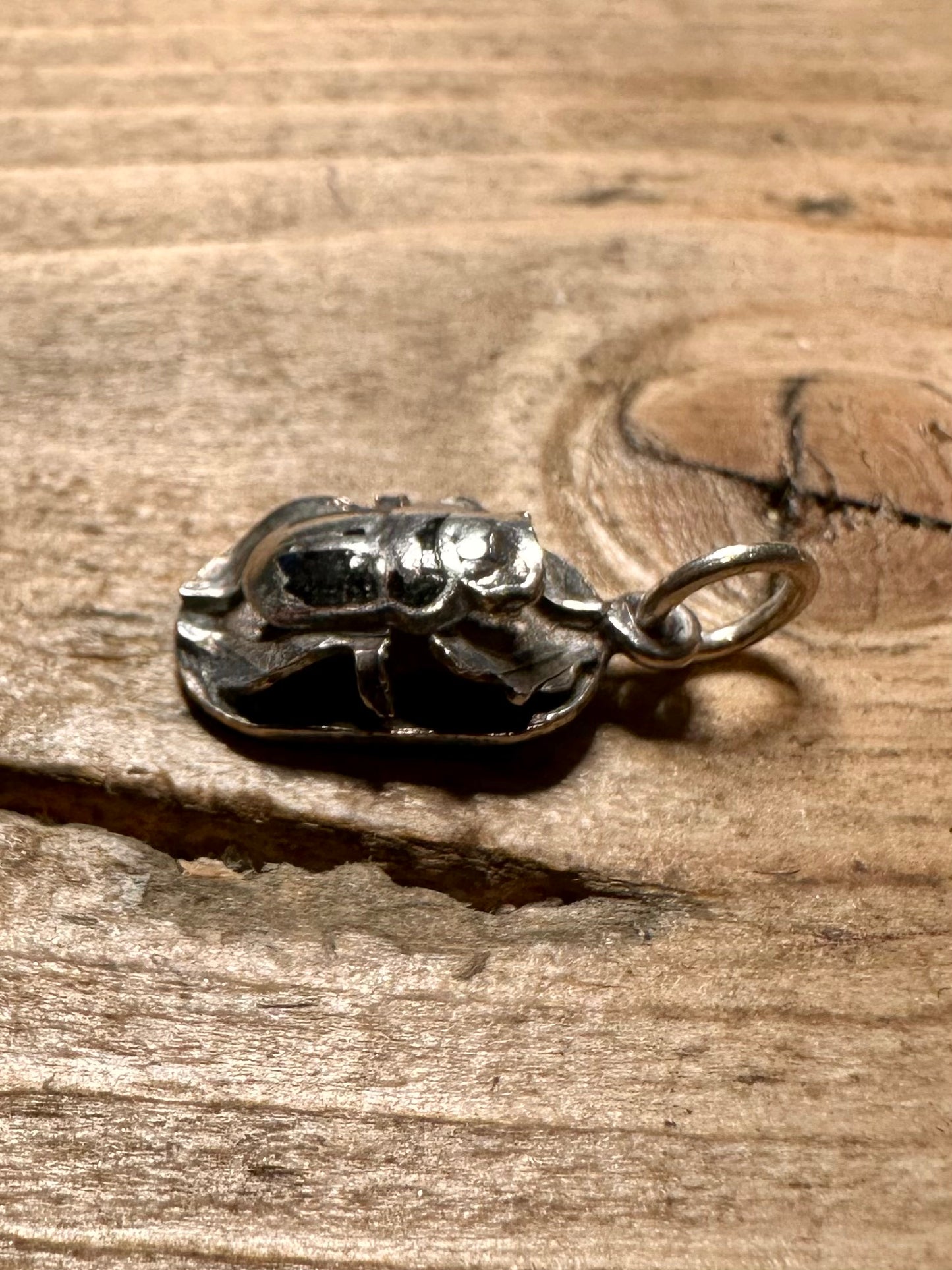 Vintage Scarab 925 Silver Pendant
