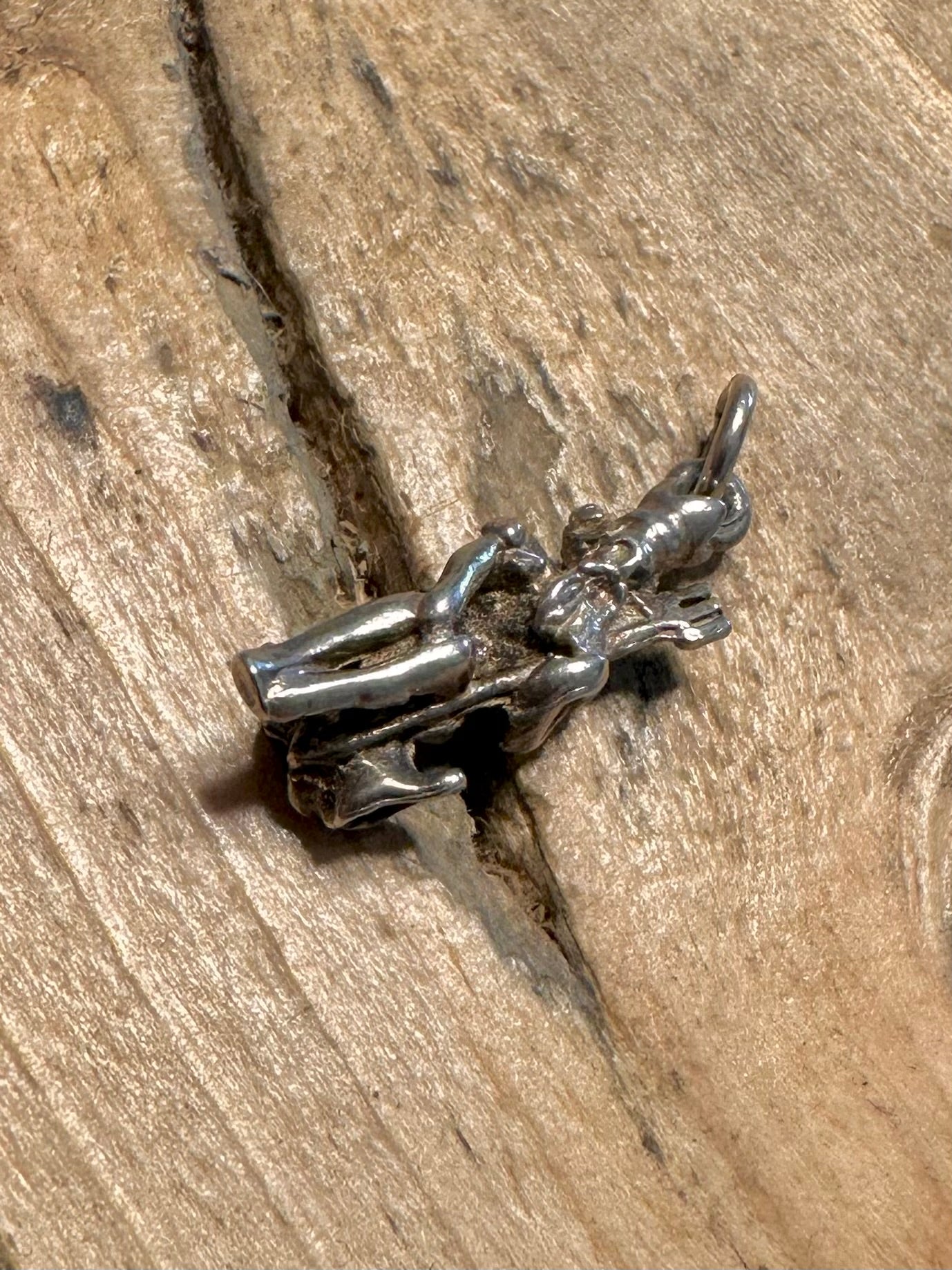 Vintage Poseidon 925 Silver Charm Pendant