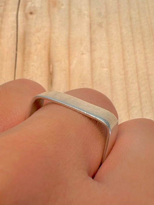 Square Band 925 Sterling Silver Size V1/2 Ring