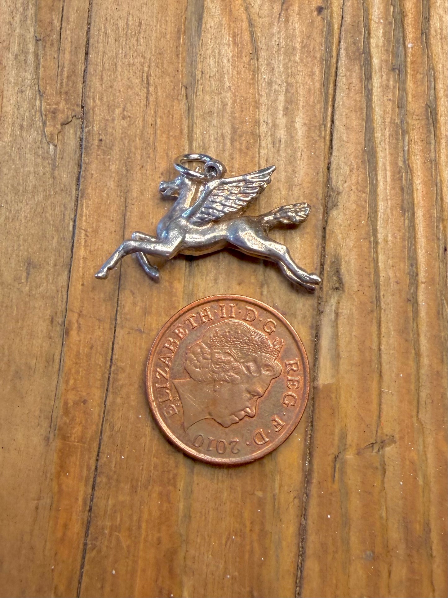 Pegasus Flying Charm 925 Sterling Silver Pendant