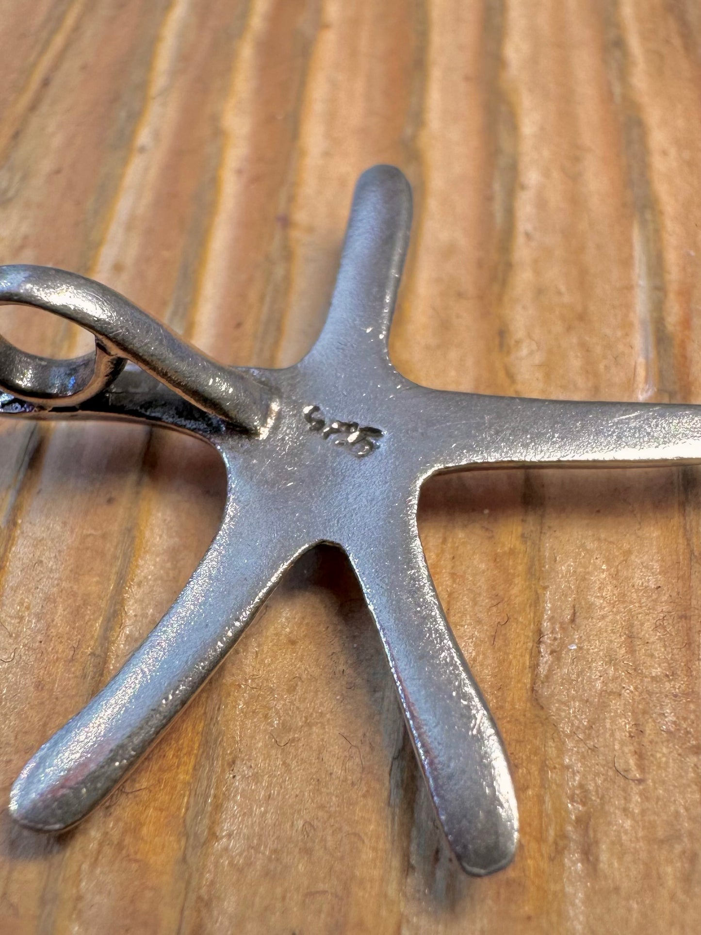 Abstract Starfish 925 Sterling Silver Pendant