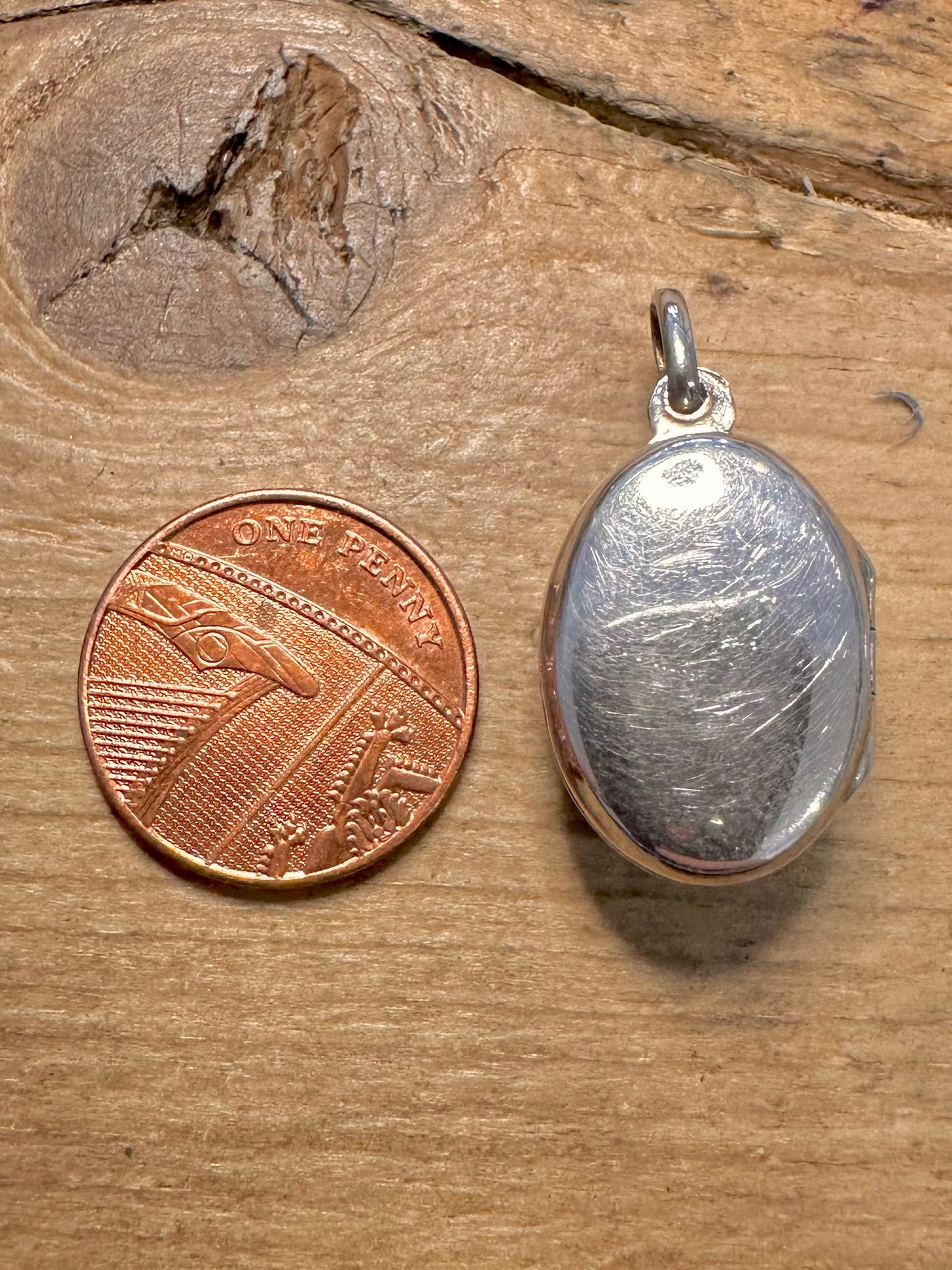 Vintage Moss Agate Locket 925 Silver Pendant