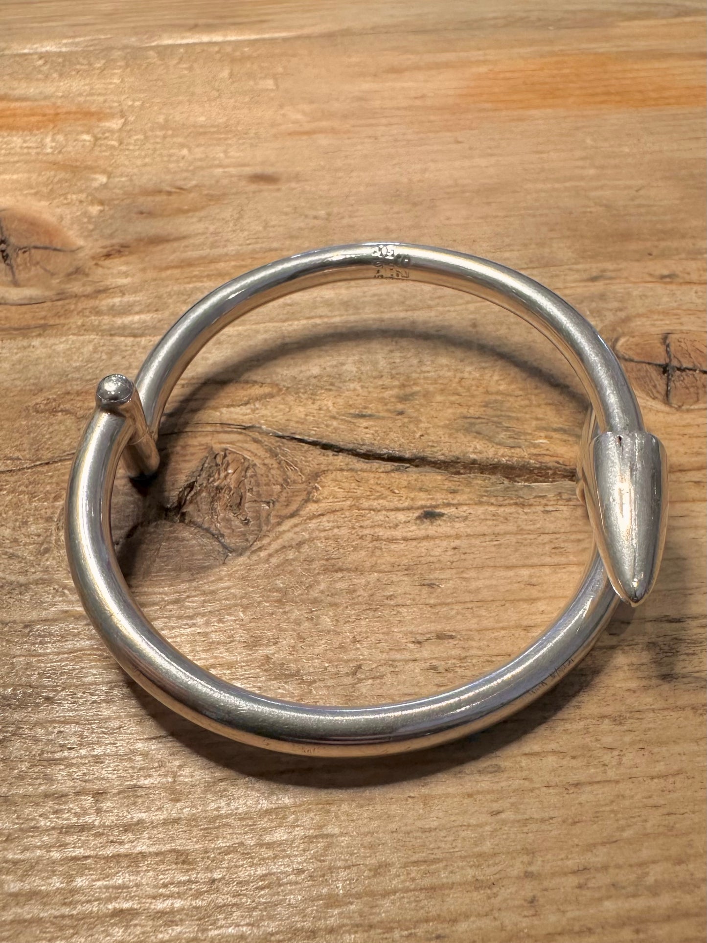 Vintage Taxco Arrow Hinged 925 Silver Bangle
