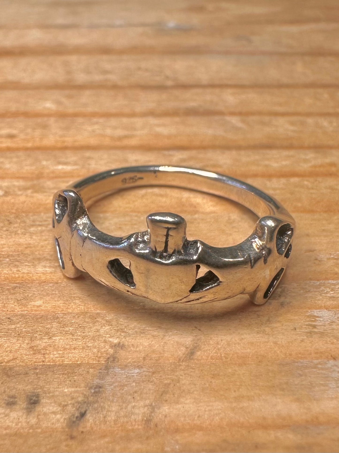 Vintage Claddagh 925 Sterling Silver Size J Ring