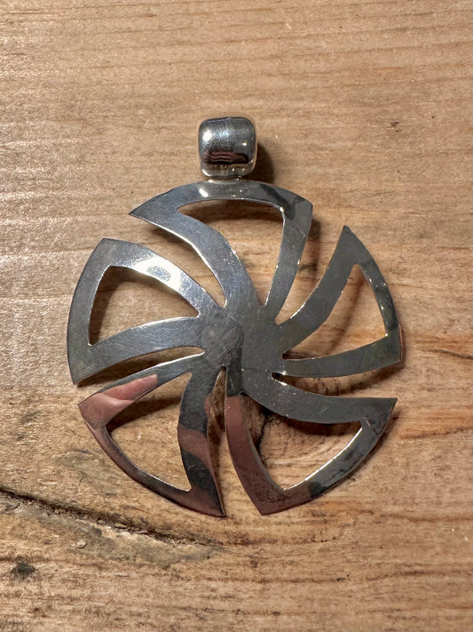 Abstract Circle 925 Silver Pendant