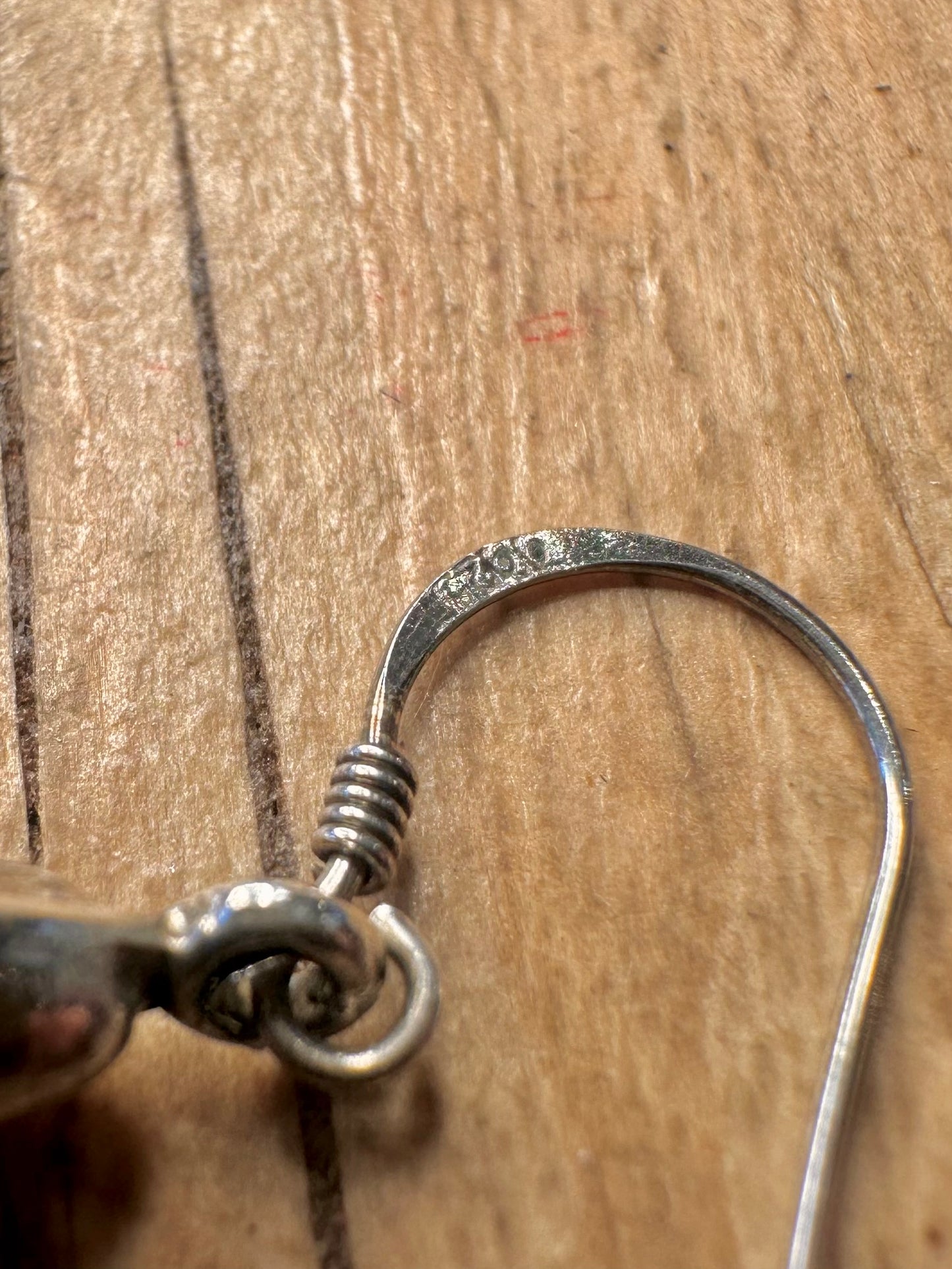 Vintage Chunky Onyx Dangle 925 Sterling Silver Earrings