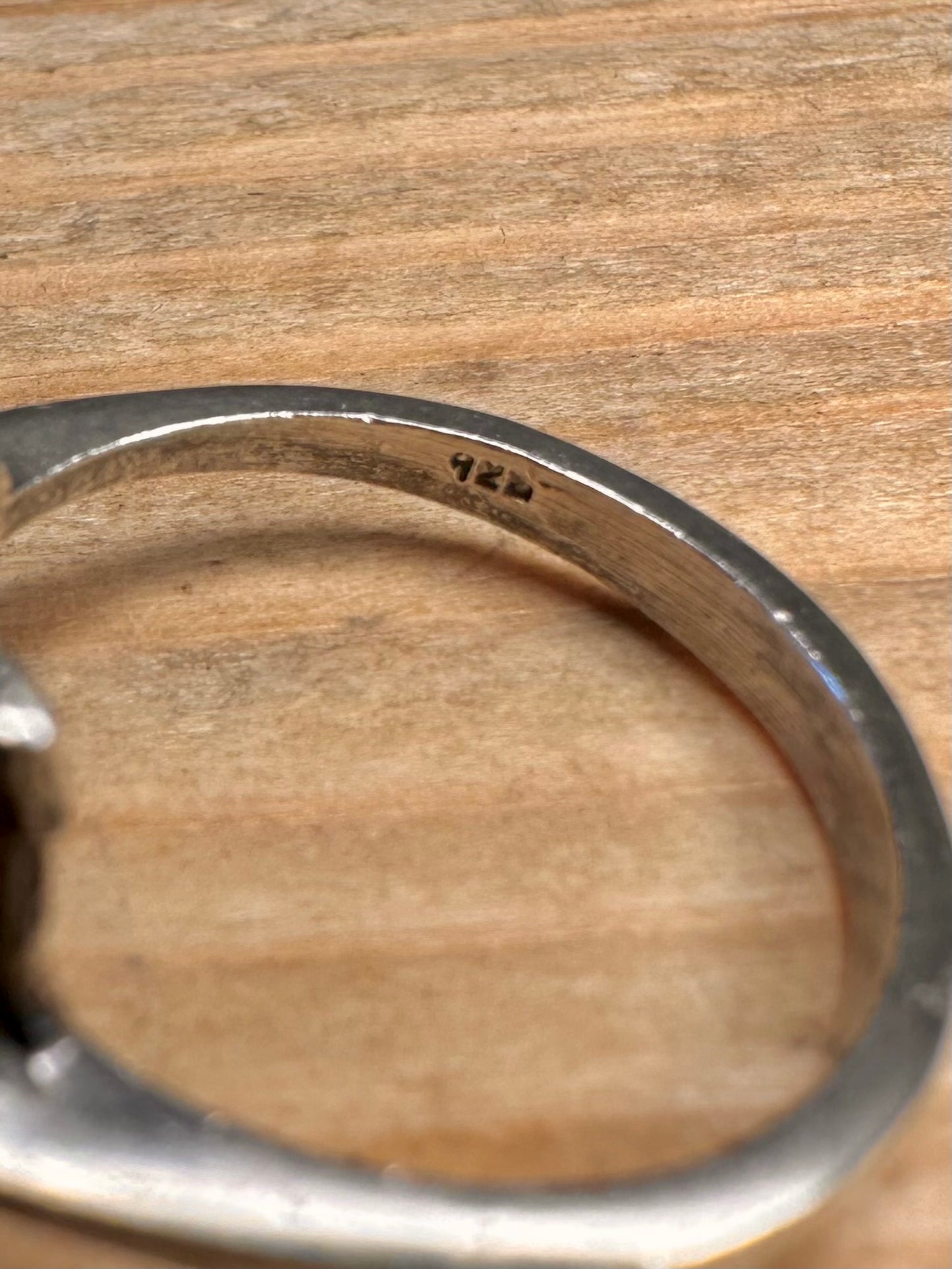 Vintage Artistic Love 925 Sterling Silver Size O1/2 Ring