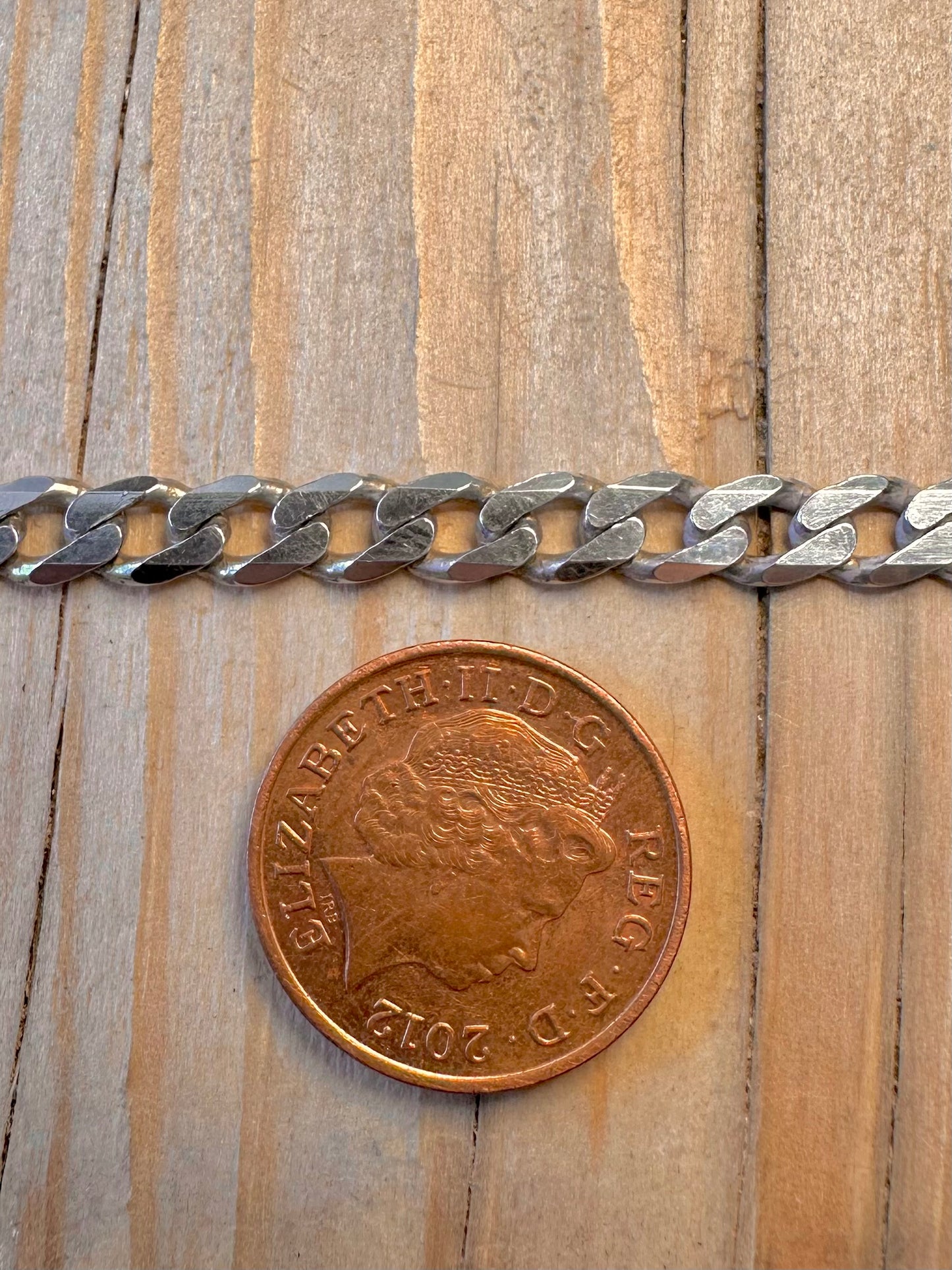 Vintage Curb Chain 925 Silver 20 inch Necklace