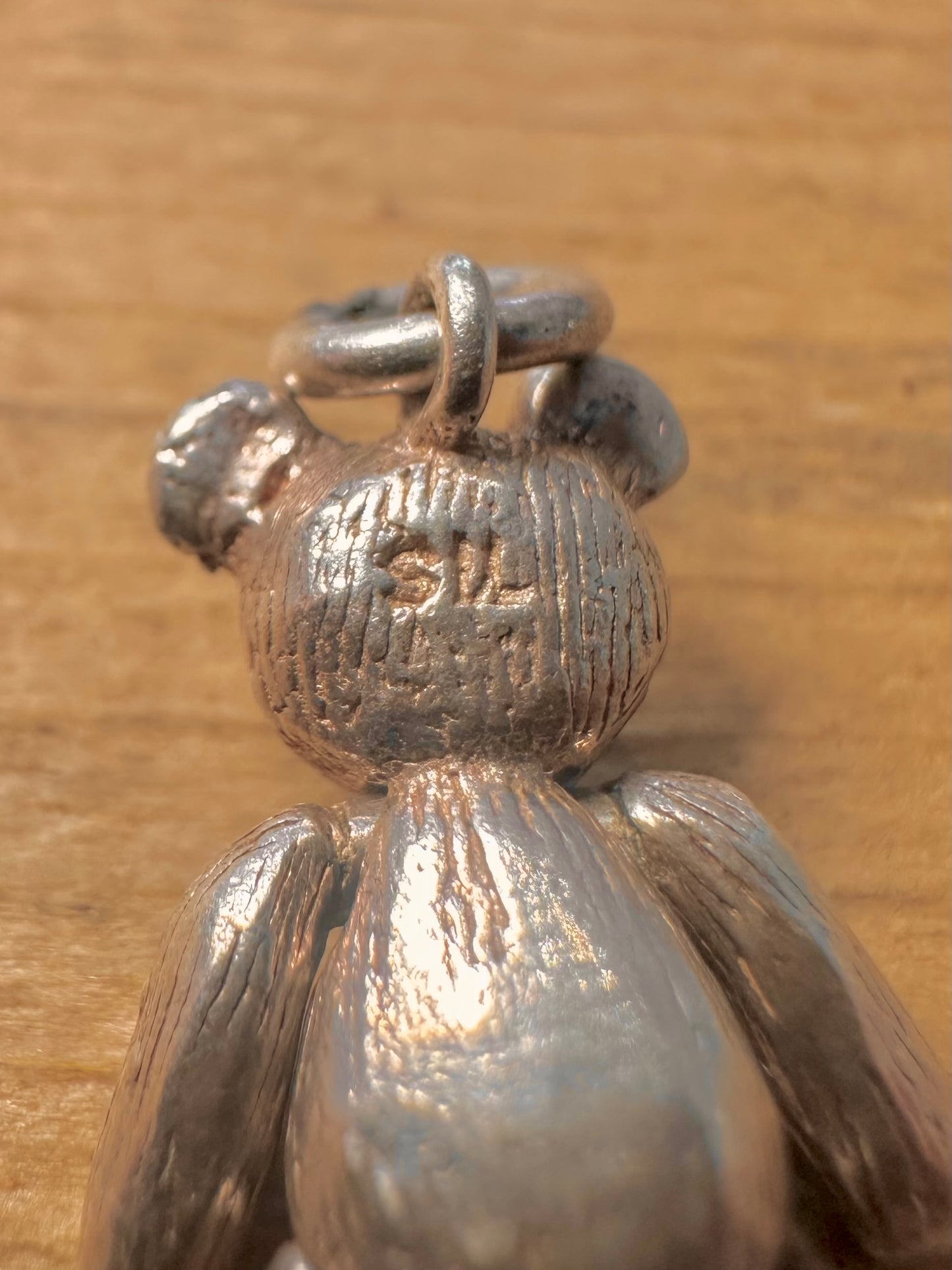 Vintage Articulated Teddy Bear 925 Silver Pendant