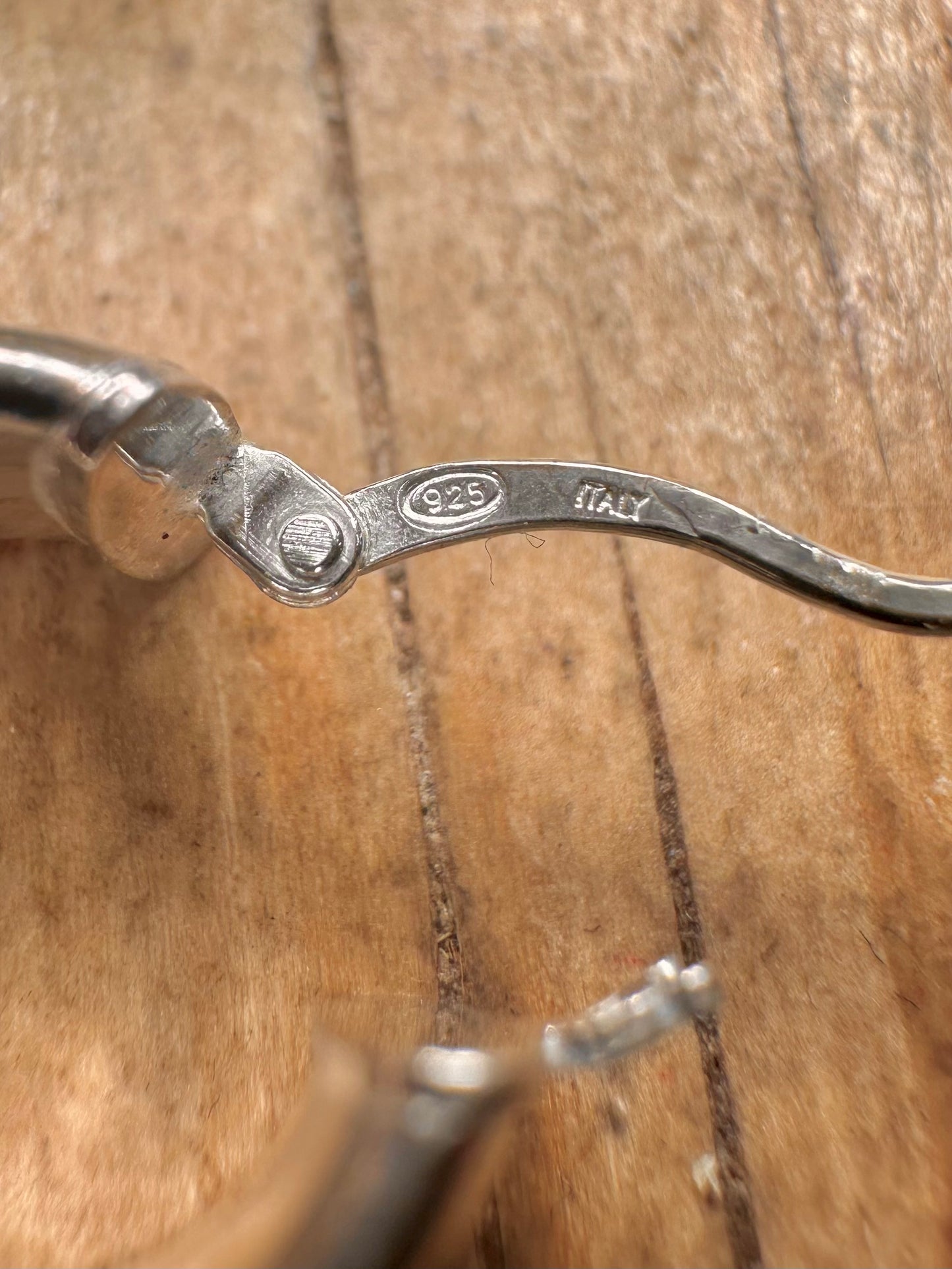 Vintage Chunky Creolen 925 Sterling Silber Ohrringe