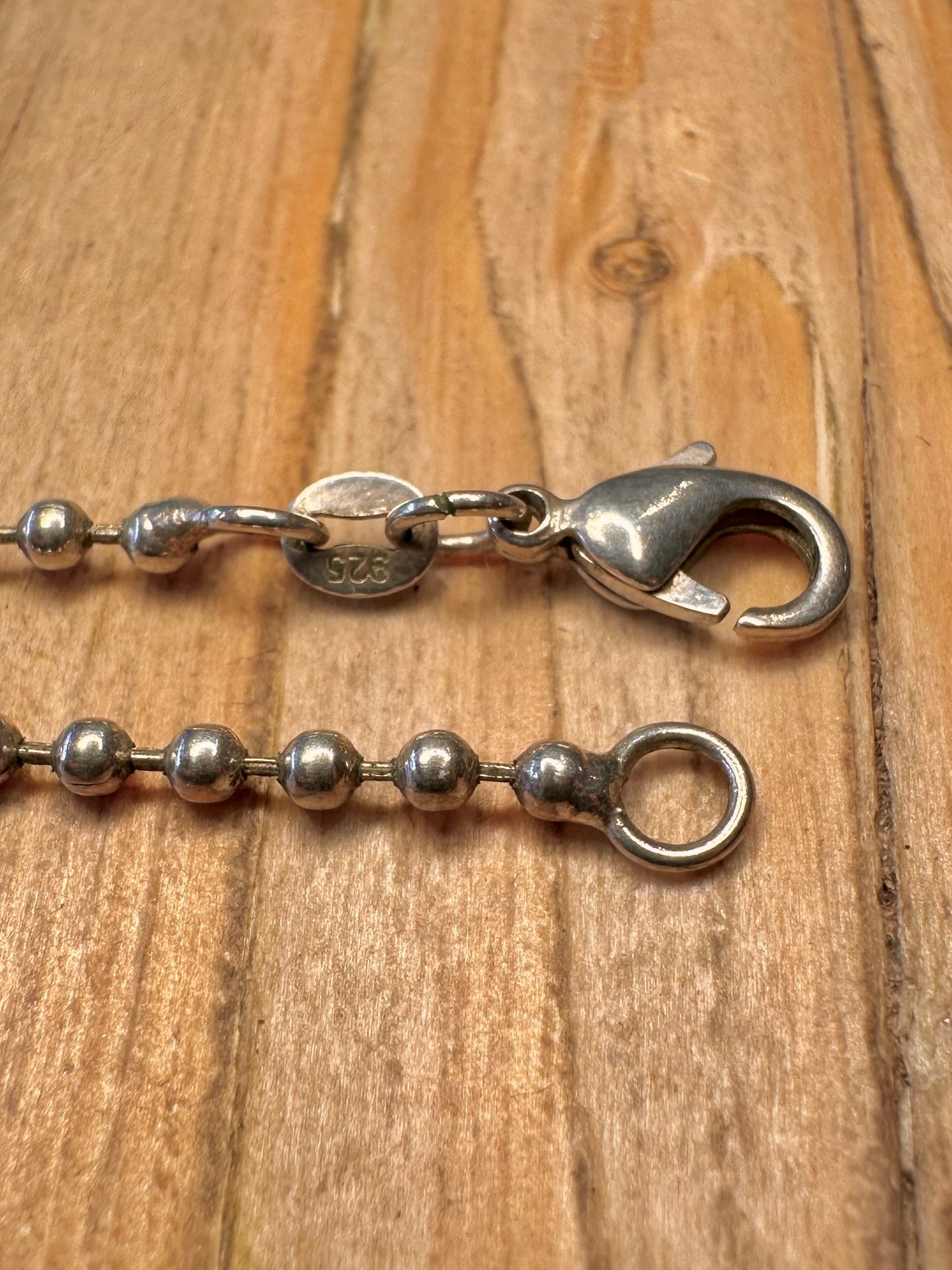Vintage Ball Chain 925 Sterling Silver 18 inch Necklace