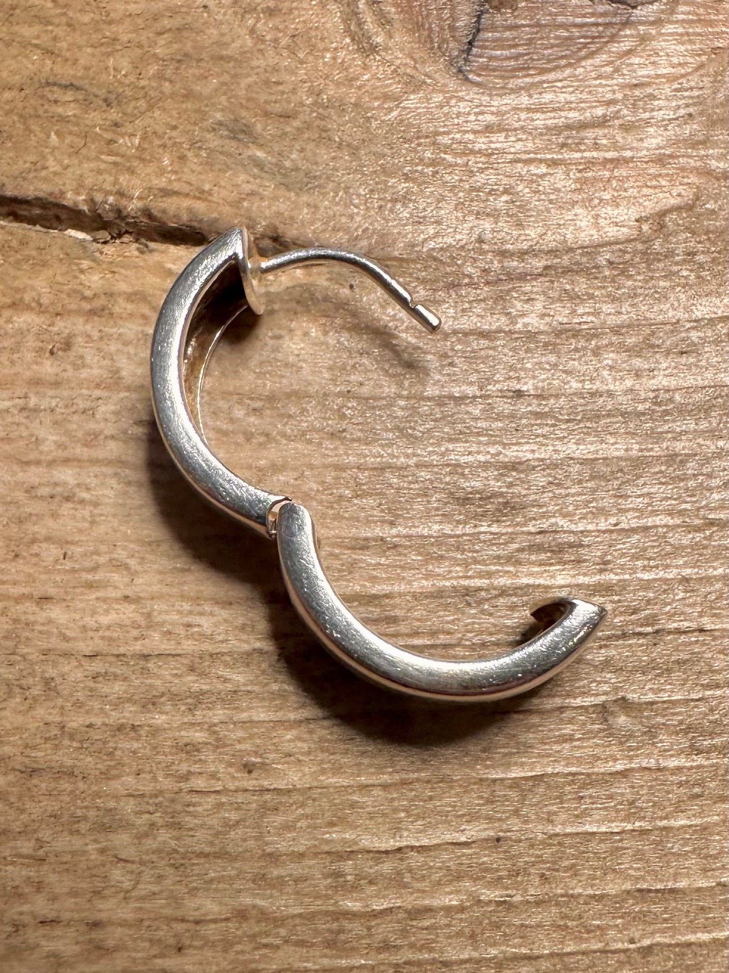 Modern Chunky Hoops 925 Silver Earrings