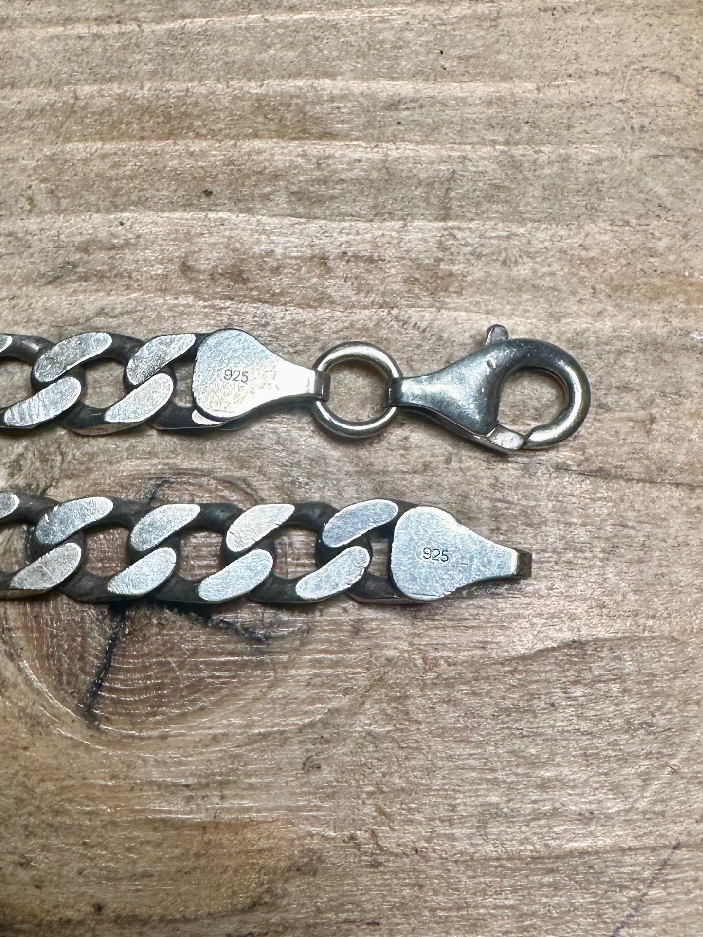 Vintage Curb Chain 925 Silver 20 inch Necklace