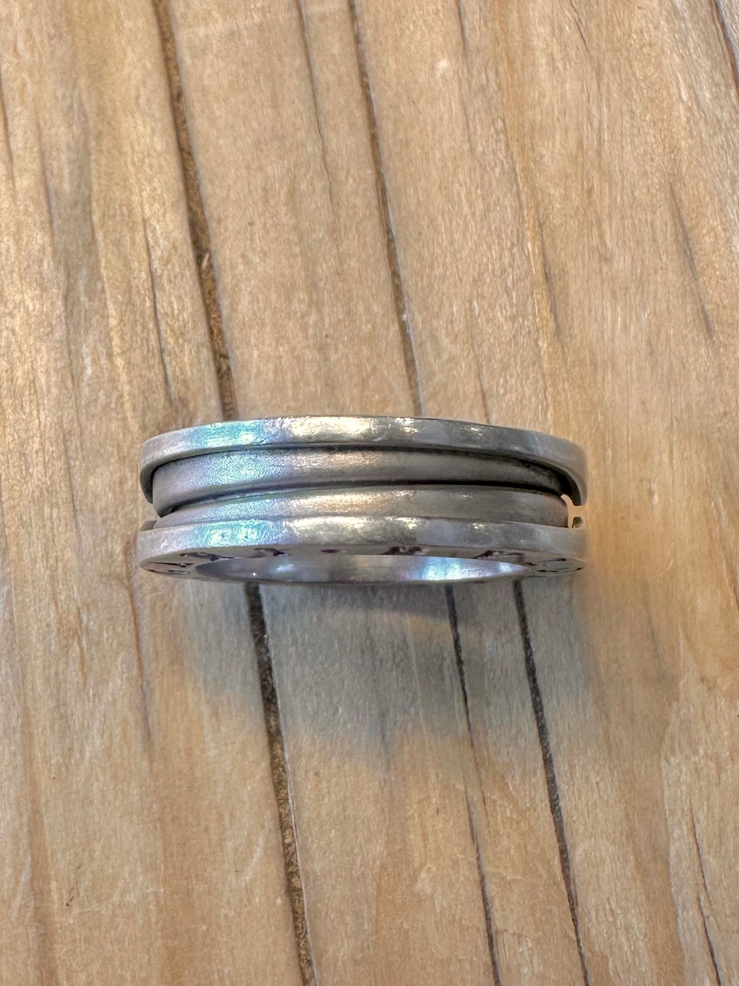 Vintage Bvlgari Style 925 Silver Size M1/2 Ring