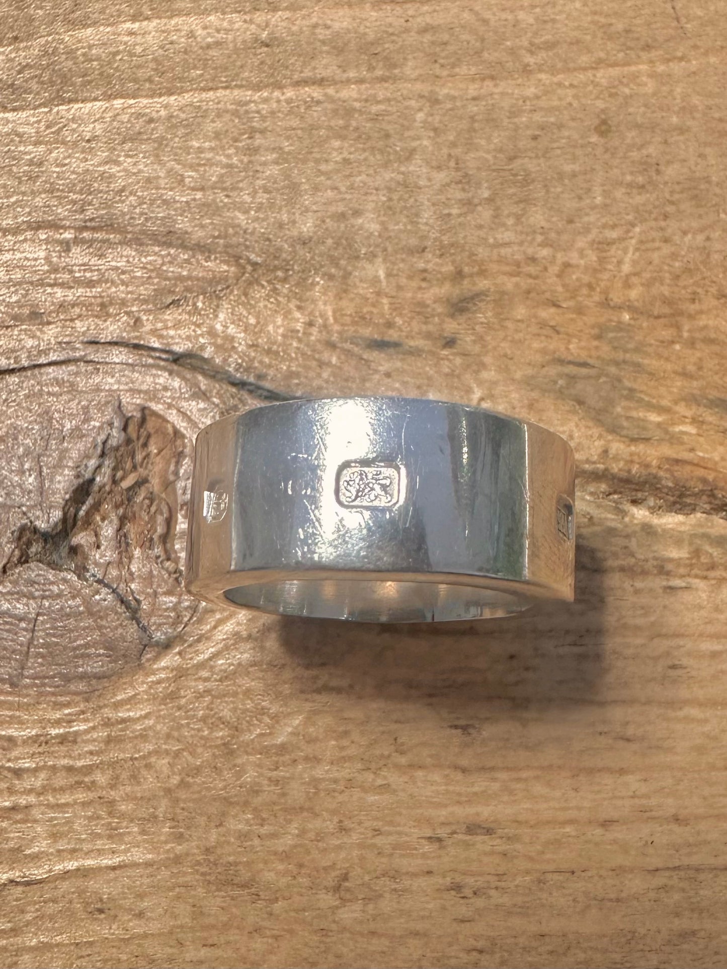 Modern 2000 Thick Band 925 Silver Size N Ring