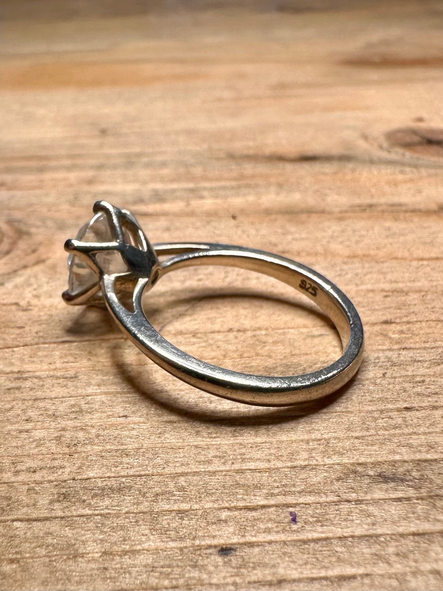 Vintage DQCZ Stone 925 Silver Size Q Ring