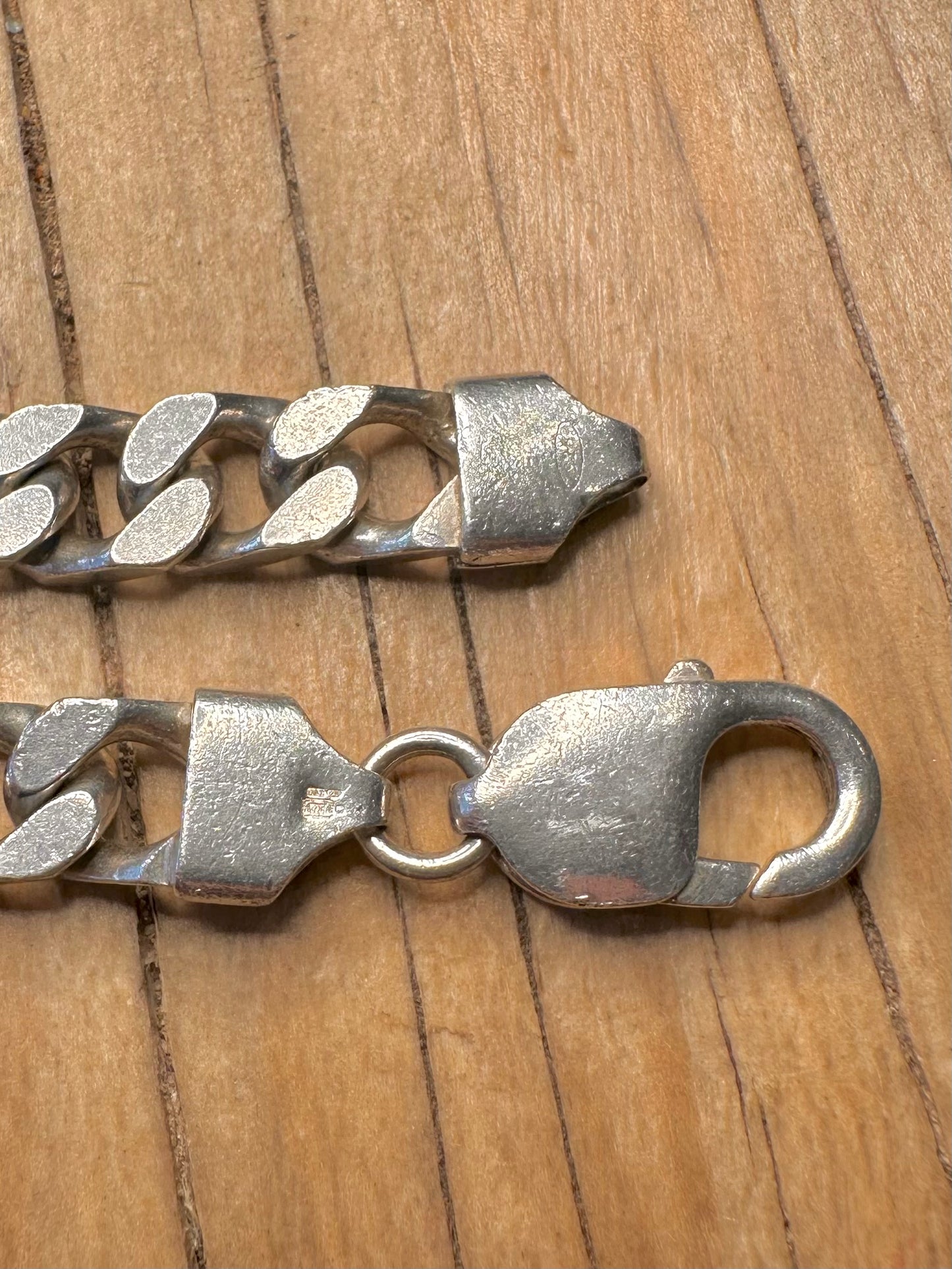Vintage Curb Chain 925 Sterling Silver 8.5 inch Bracelet