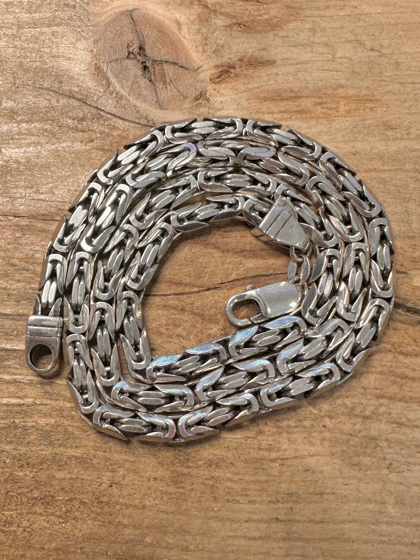 Vintage Byzantine Italian 925 Silver 22 inch Necklace