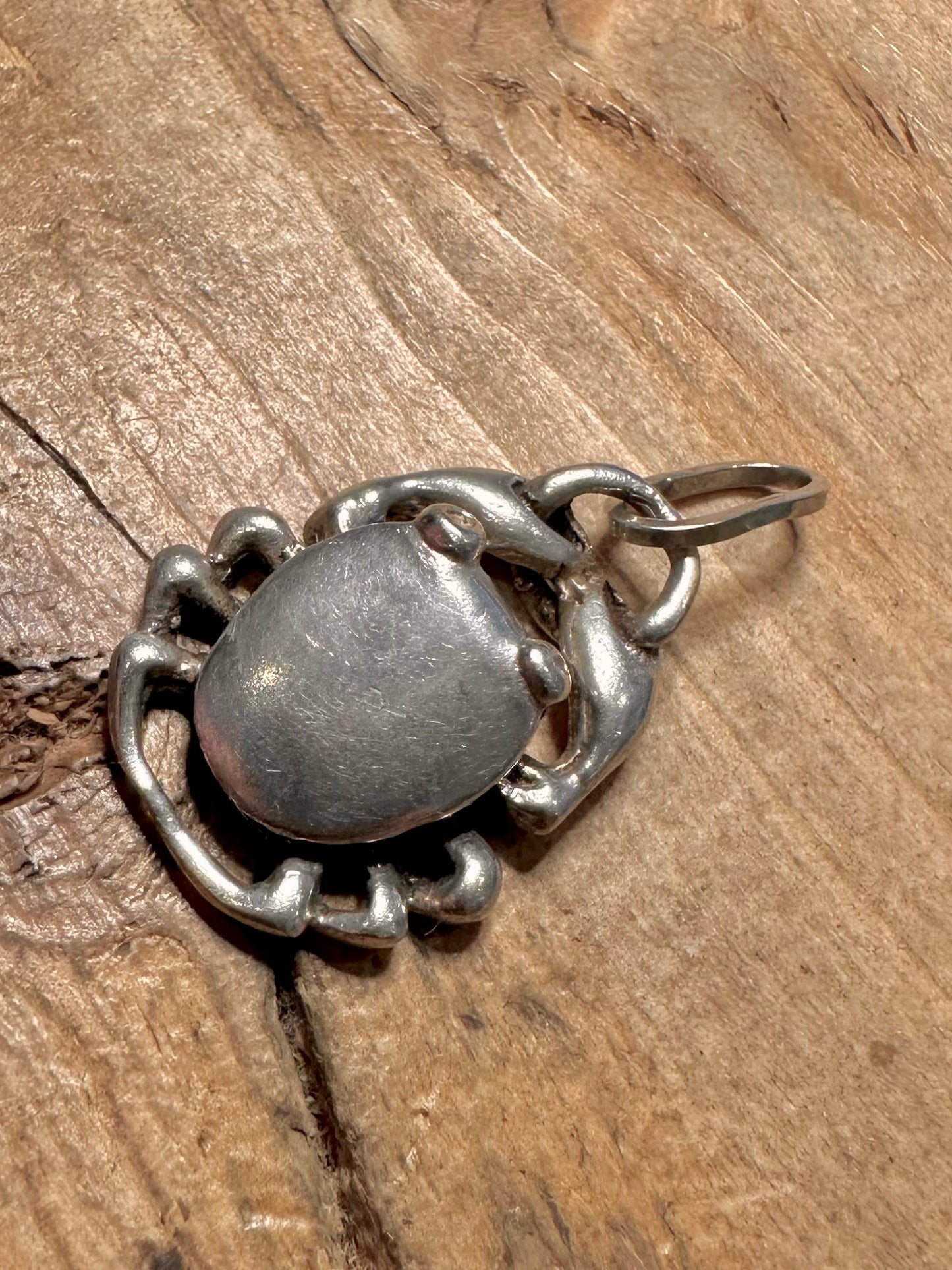 Abstract Crab 925 Solid Silver Pendant