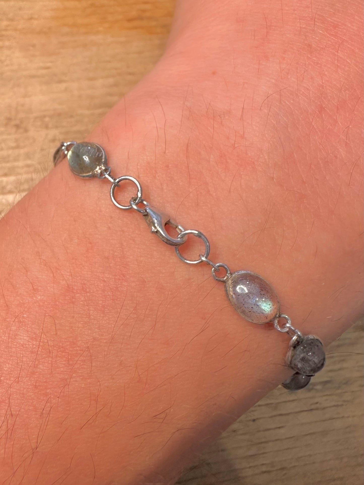 Vintage Labrador Chain 925 Silver 7 inch Bracelet