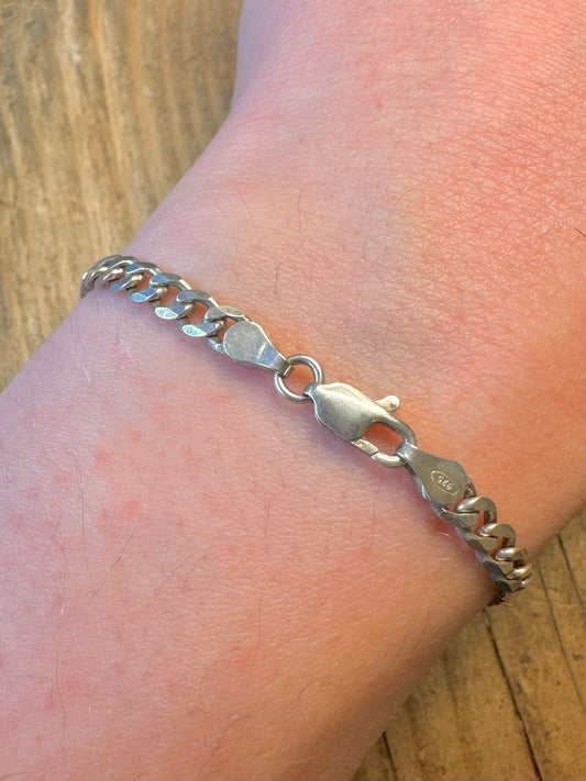 Curb Chain 925 Sterling Silver 7.5 inch Bracelet