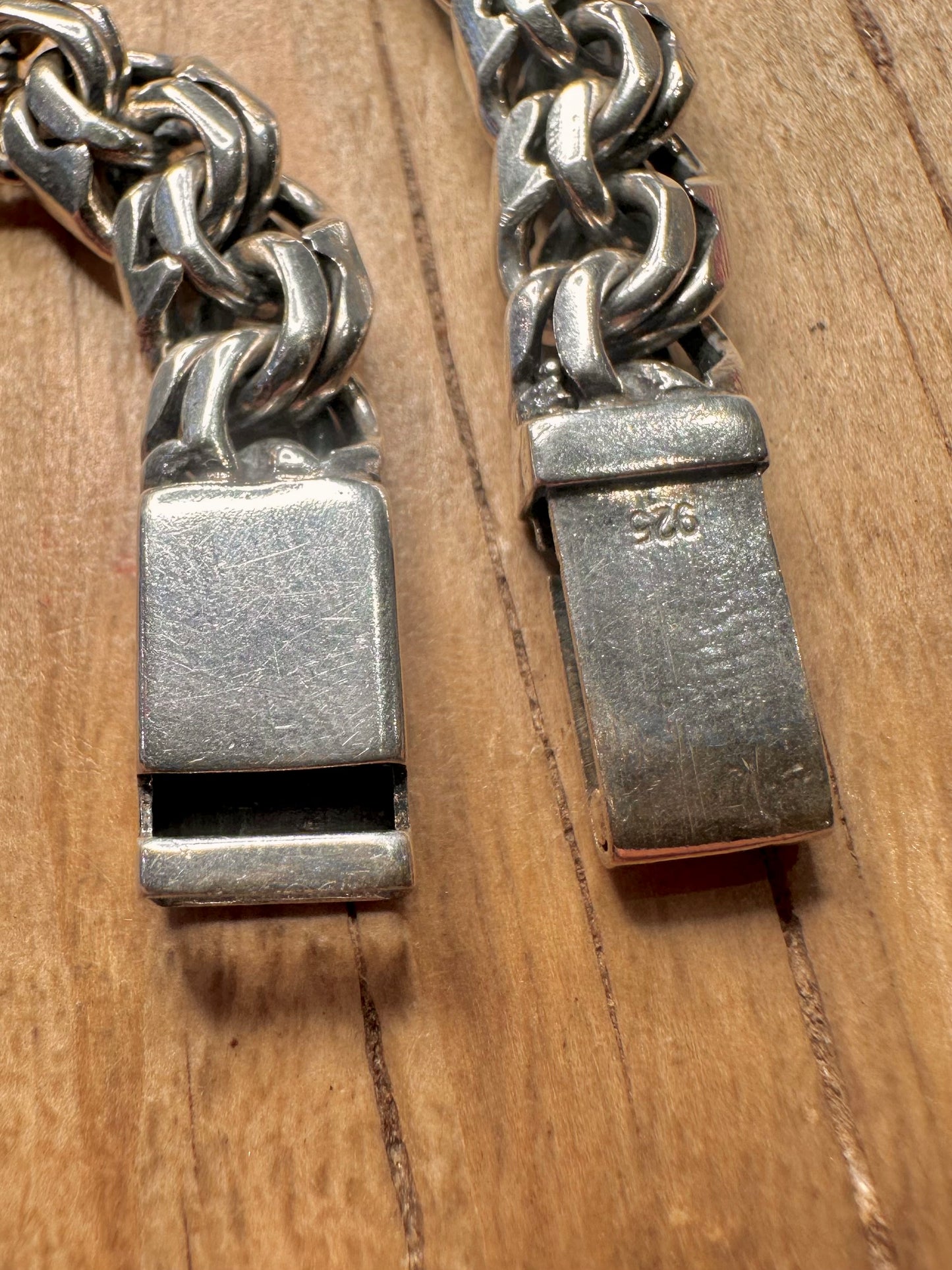 Vintage Bismarck Chunky 925 Sterling Silver 22.5 inch Necklace