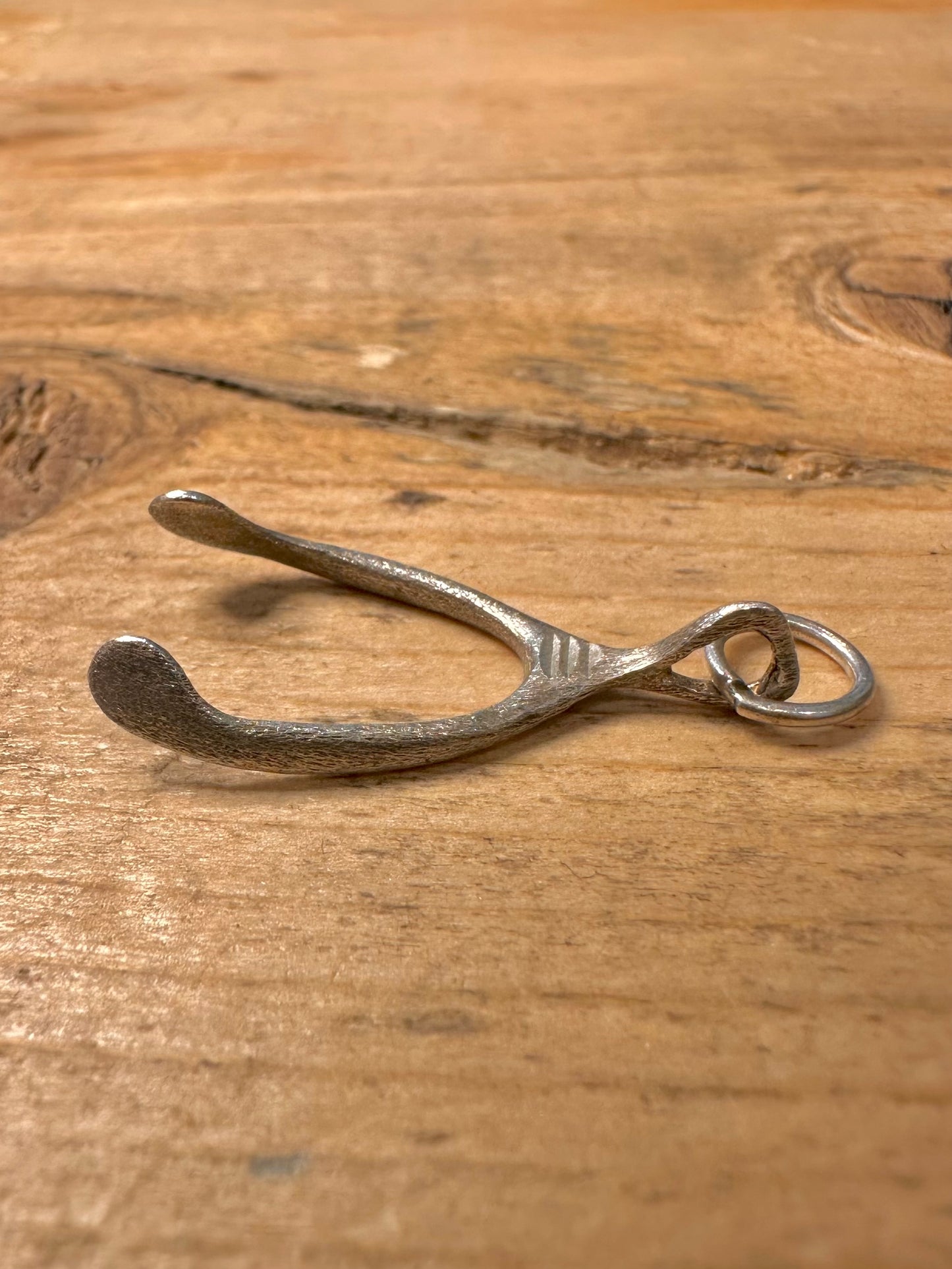 Vintage Handmade Wishbone 925 Silver Pendant