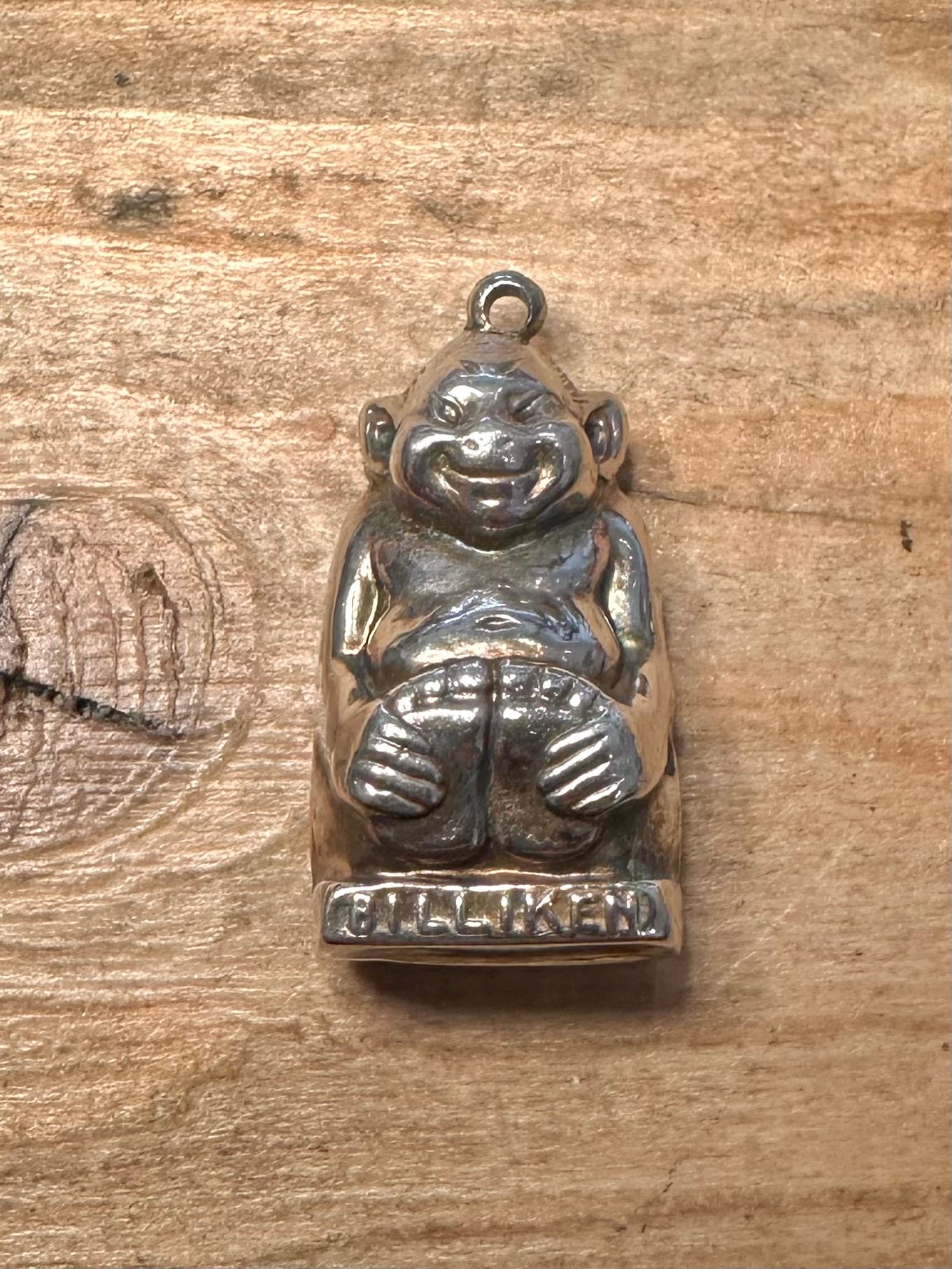 Vintage 1909 Billiken Good Luck 925 Silver Hallmarked Pendant