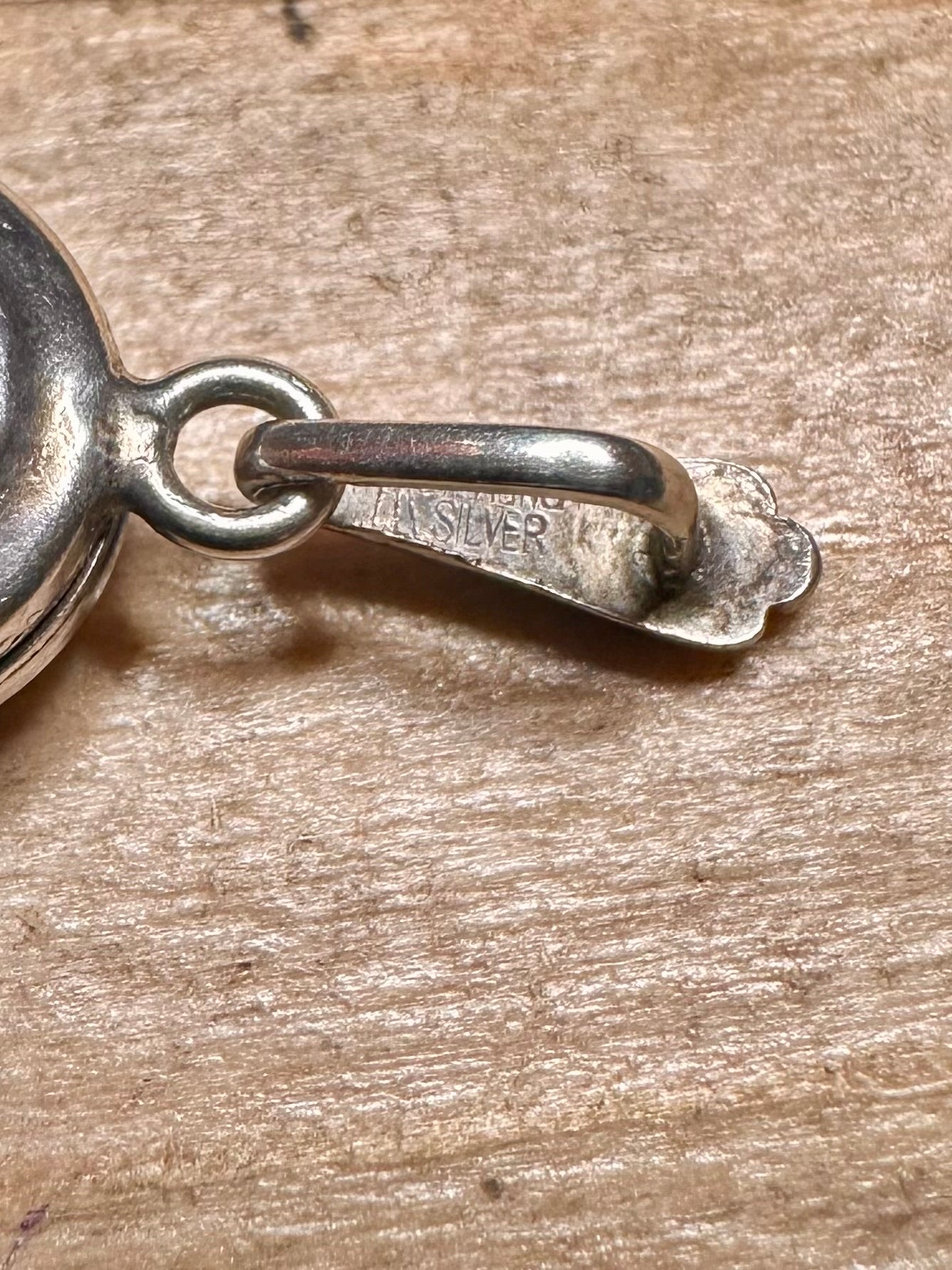Vintage Oval Textured 925 Silver Locket Pendant