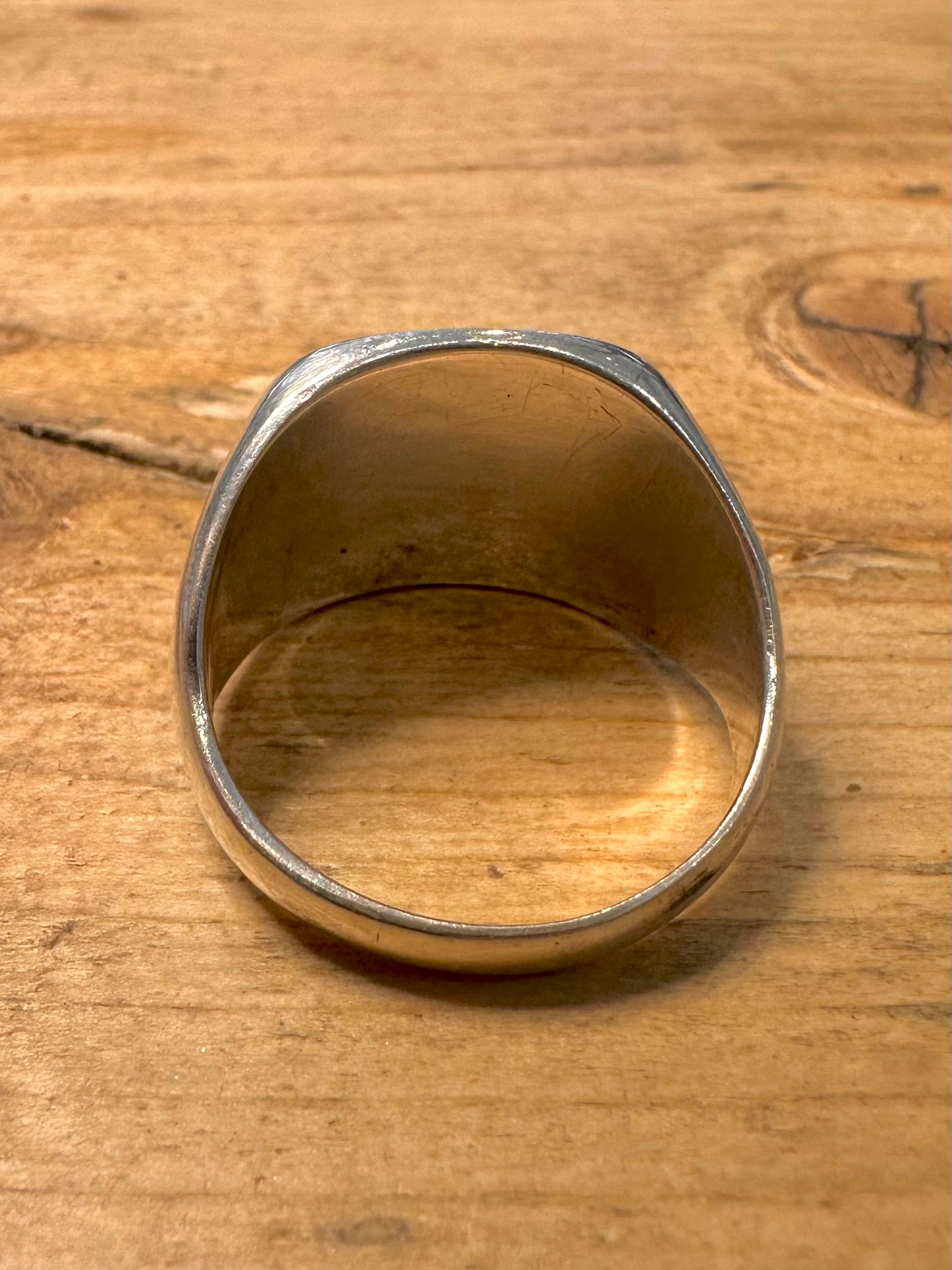 Vintage 1979 Engraved Signet 925 Silver Size V Ring