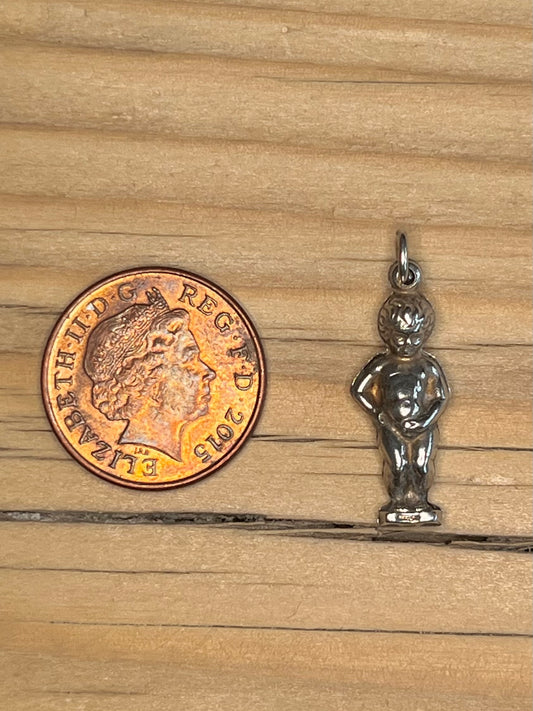 Manneken Pis Statue 925 Sterling Silver Pendant