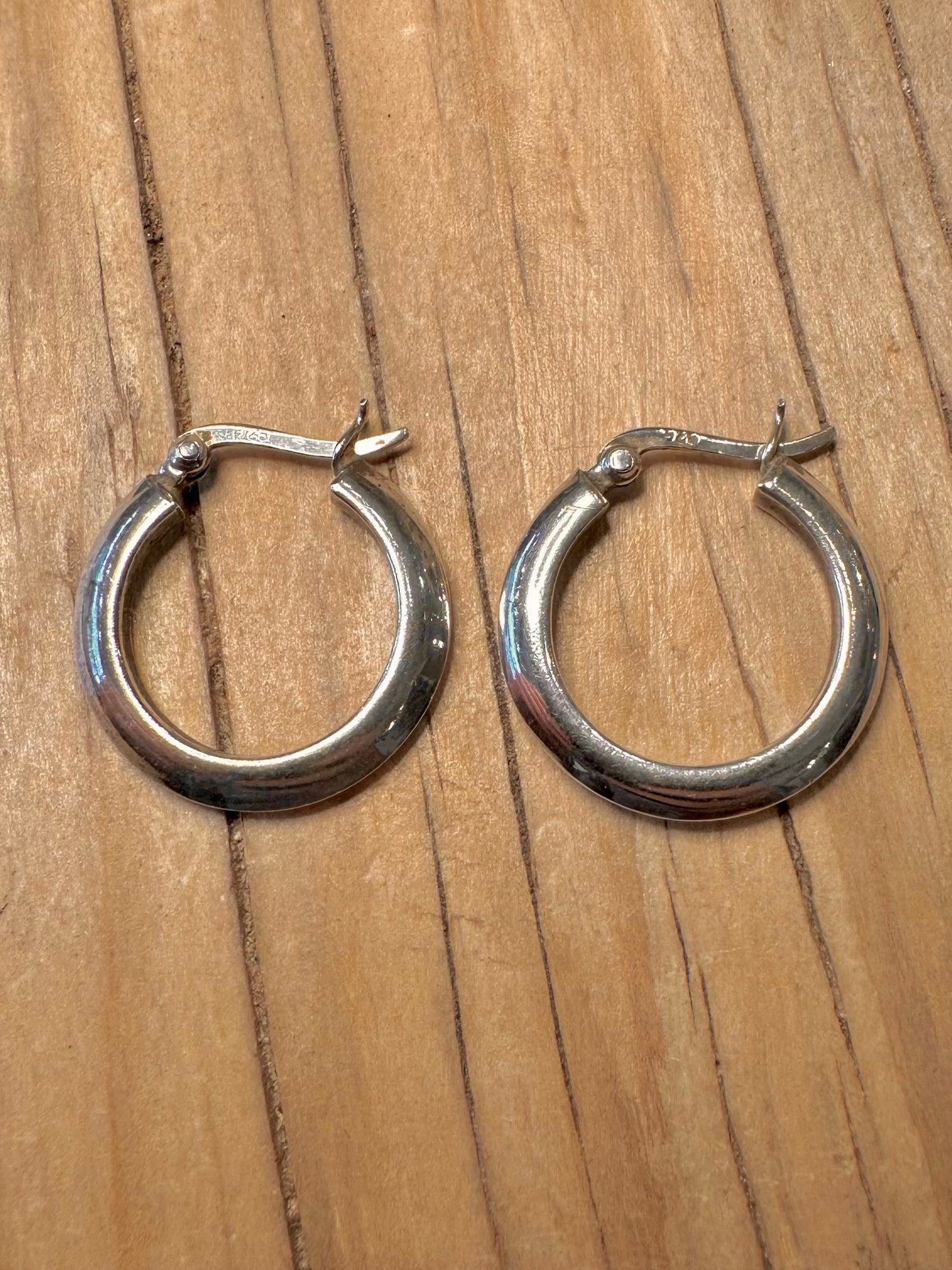 Vintage Hoops 925 Silver Earrings